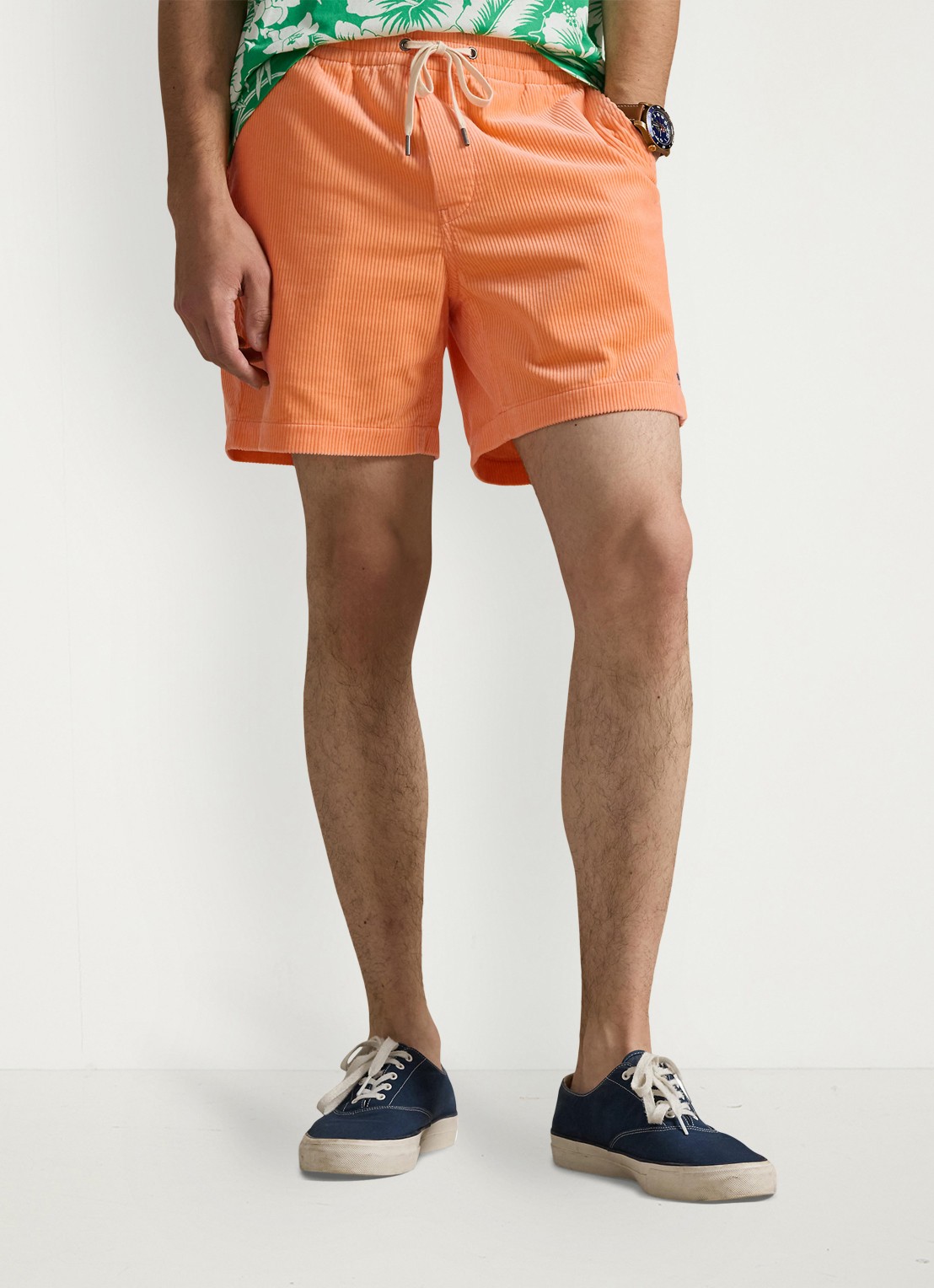 Ralph Lauren Straight fit korte broek van corduroy - detail 2 key west orange-36pi