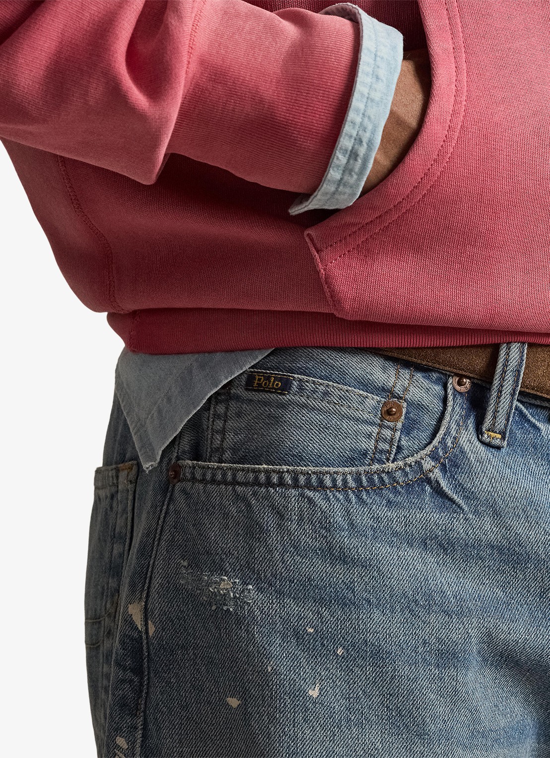 Ralph Lauren Straight fit korte broek van denim - detail 5 skypond-48m9