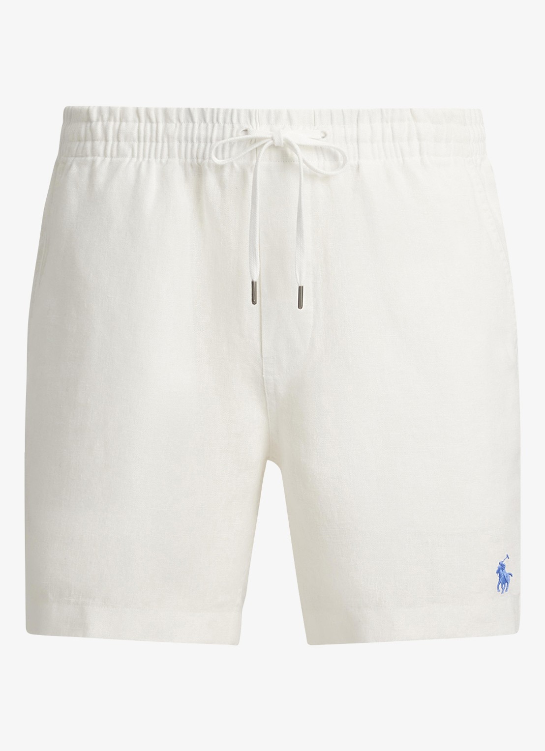 Ralph Lauren Straight fit korte broek van linnen - voorkant white / wit