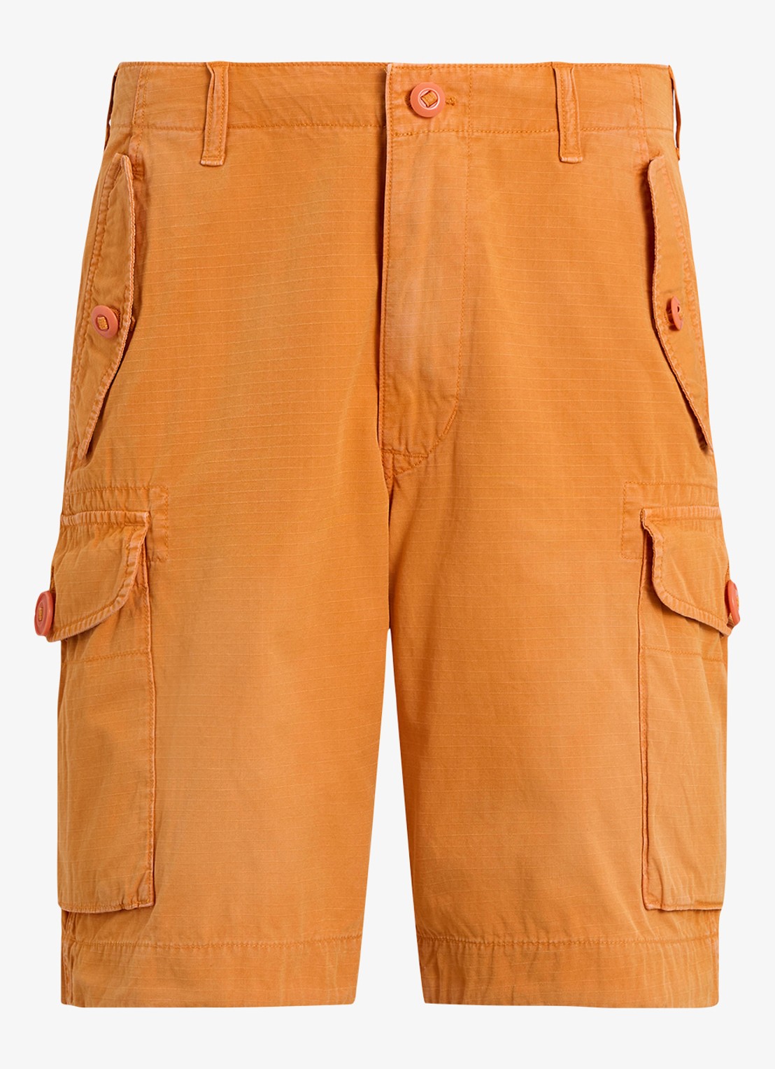 Ralph Lauren Straight fit korte cargobroek met klepzakken - voorkant 3 washed optic orange / oranje