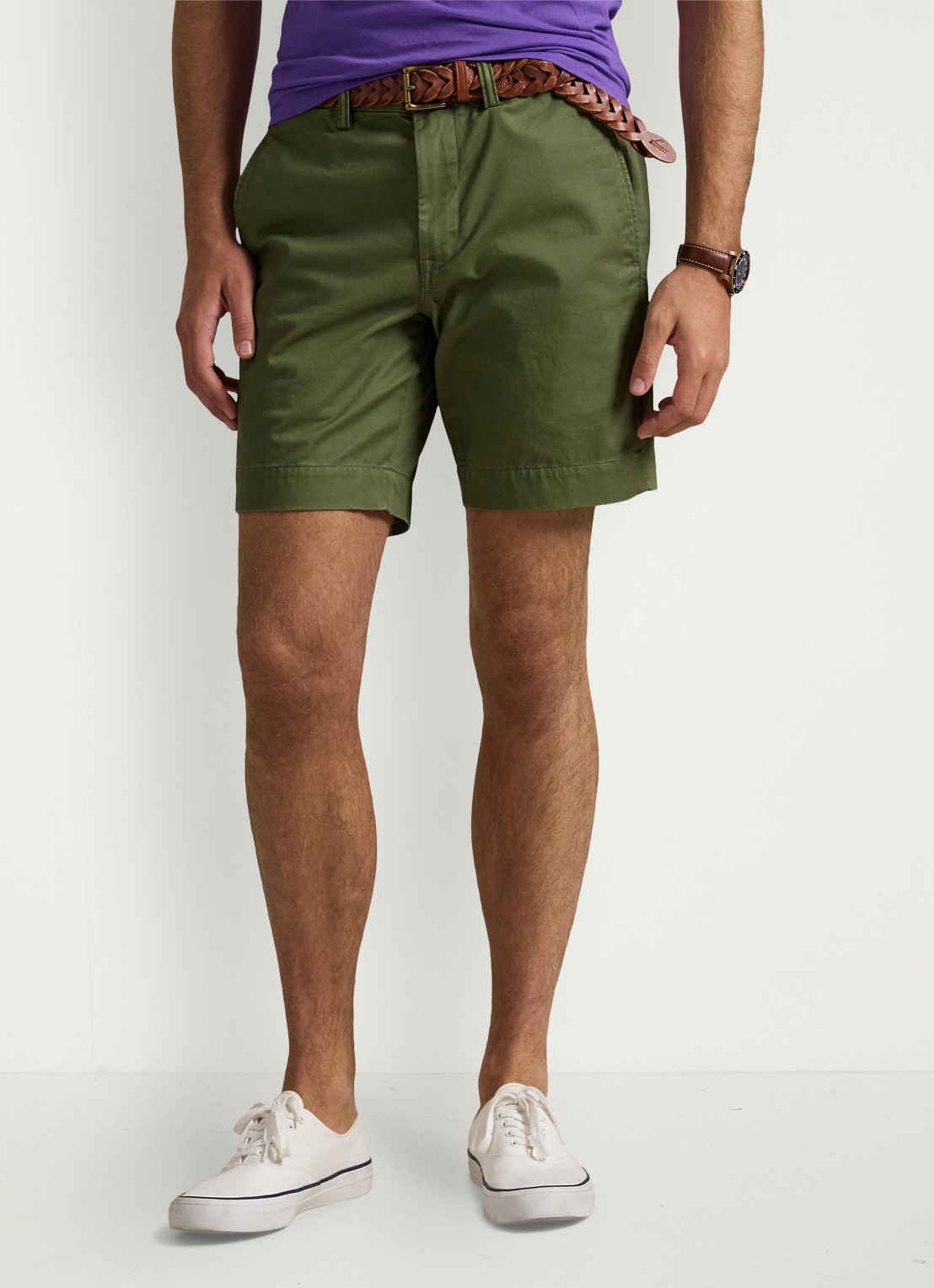 Ralph Lauren Straight fit korte chino met stretch - detail 3 garden trail