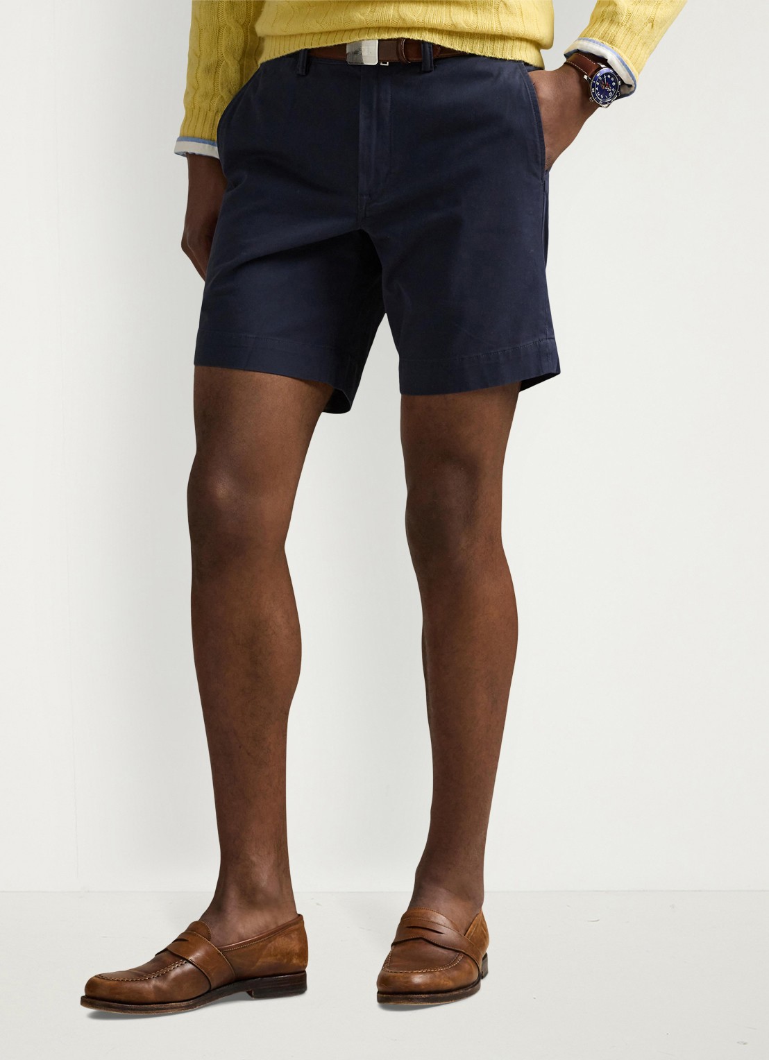 Ralph Lauren Straight fit korte chino met stretch - detail 2 nautical ink / blauw