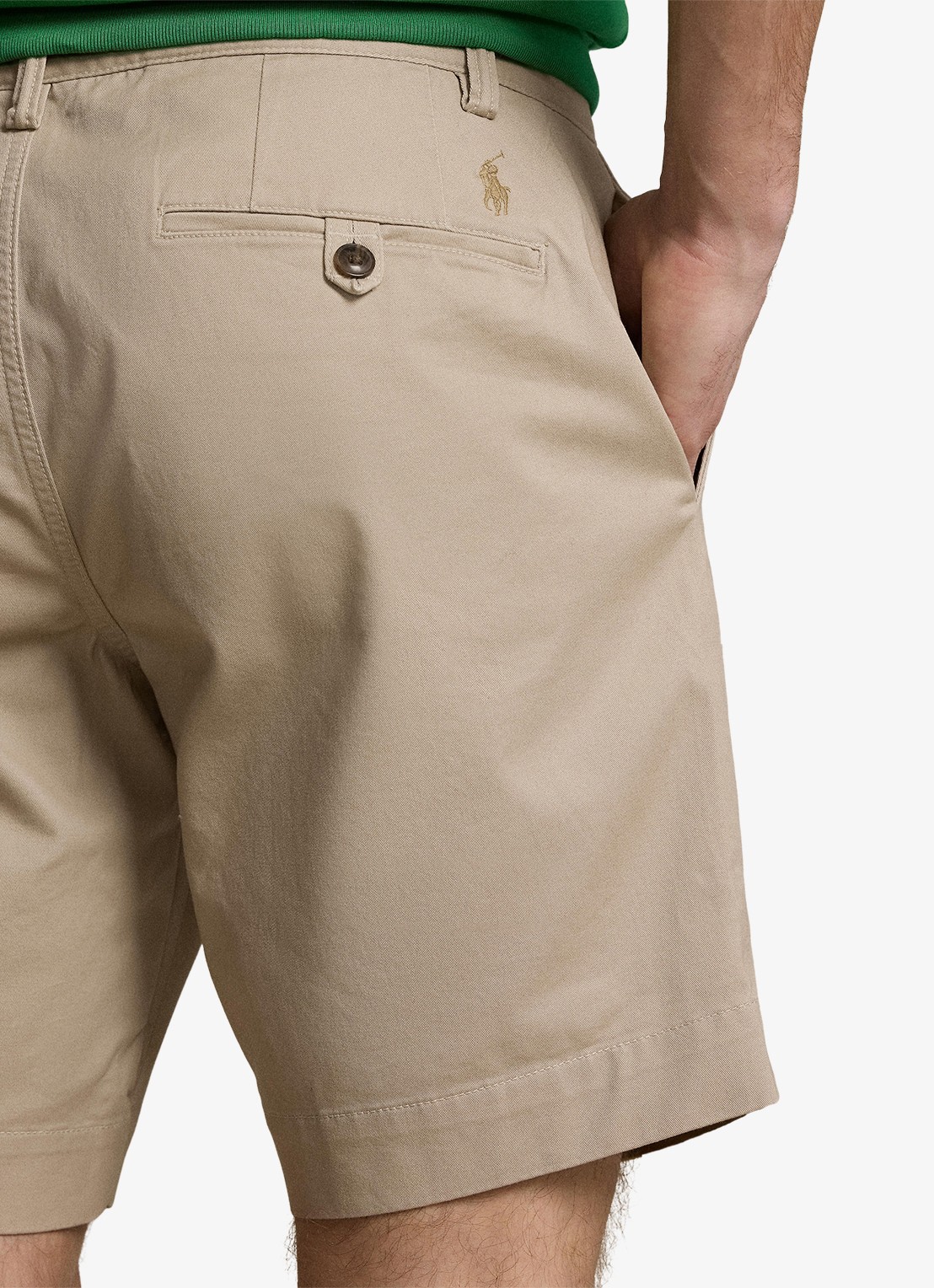 Ralph Lauren Straight fit korte chino met stretch - detail 2 khaki tan / beige
