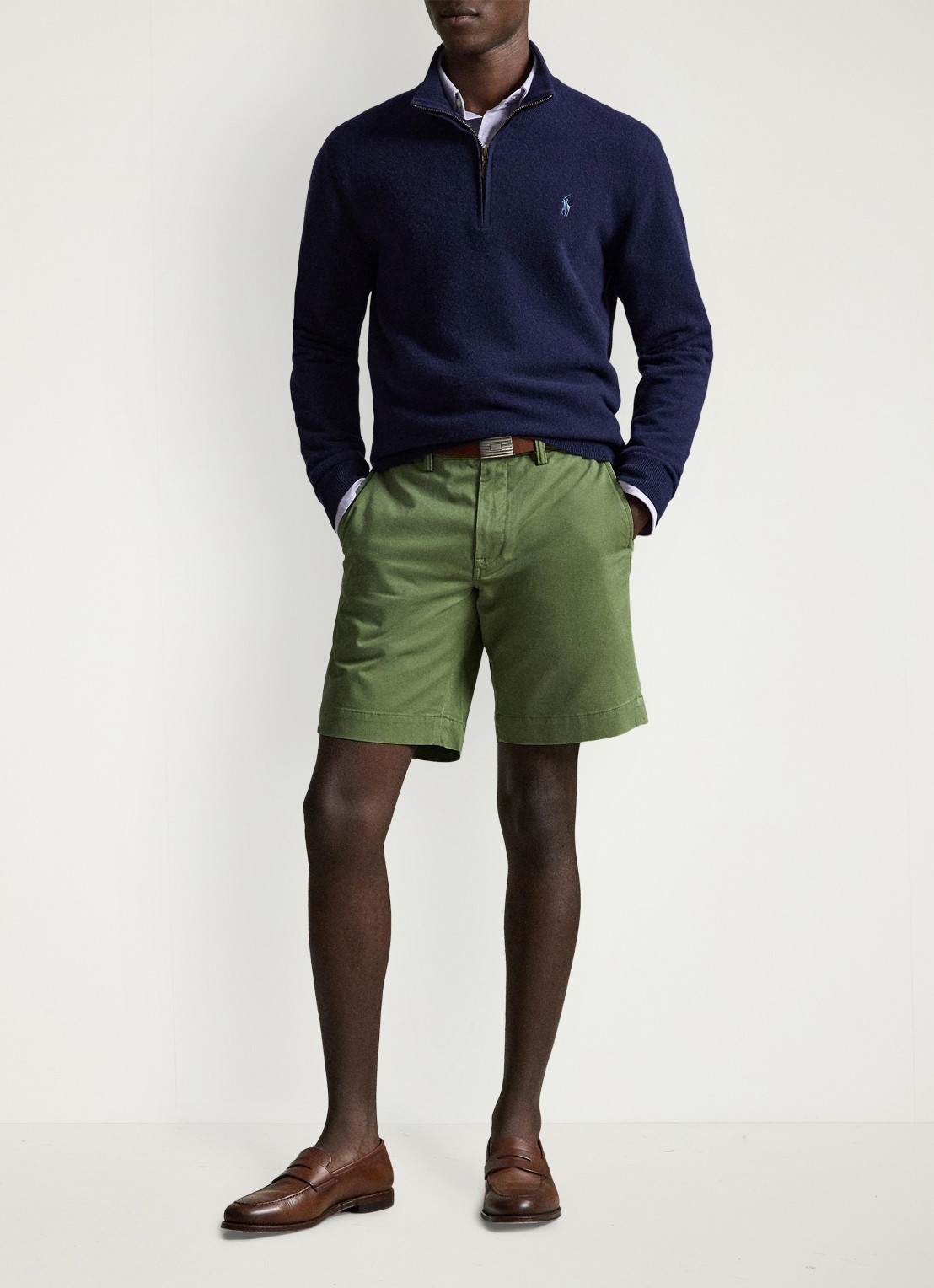 Ralph Lauren Straight fit korte chino met stretch - voorkant 3 garden trail-30z6