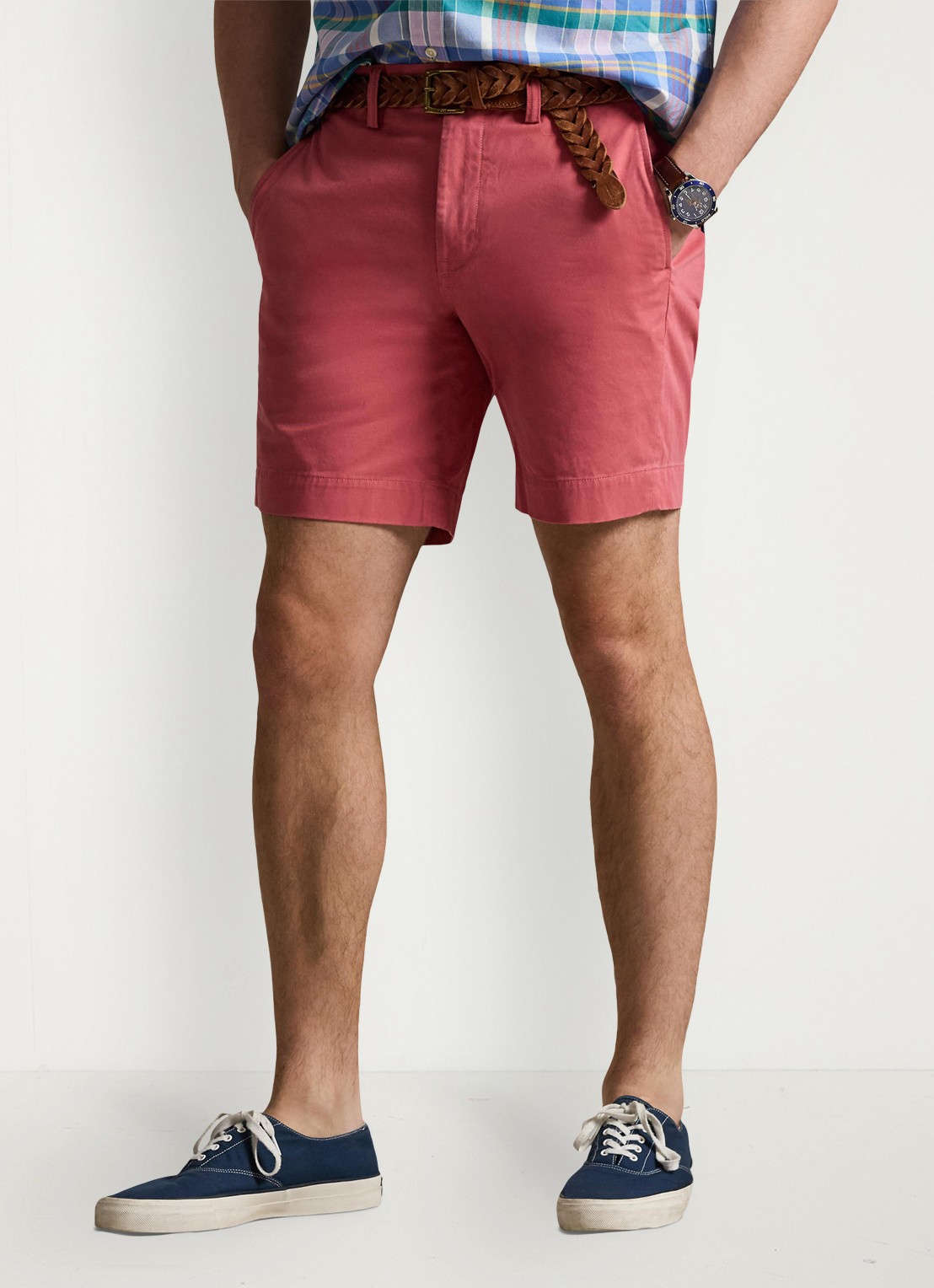 Ralph Lauren Straight fit korte chino met stretch - detail 4 adirondack berry-2ygy