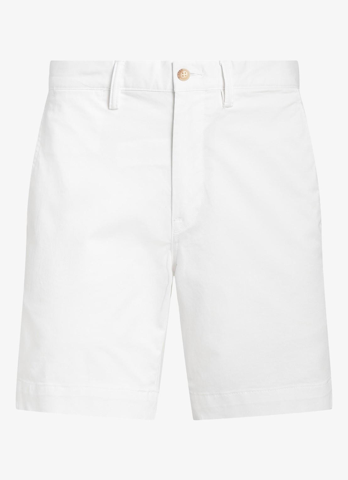 Ralph Lauren Straight fit korte chino met stretch - voorkant 3 white / wit