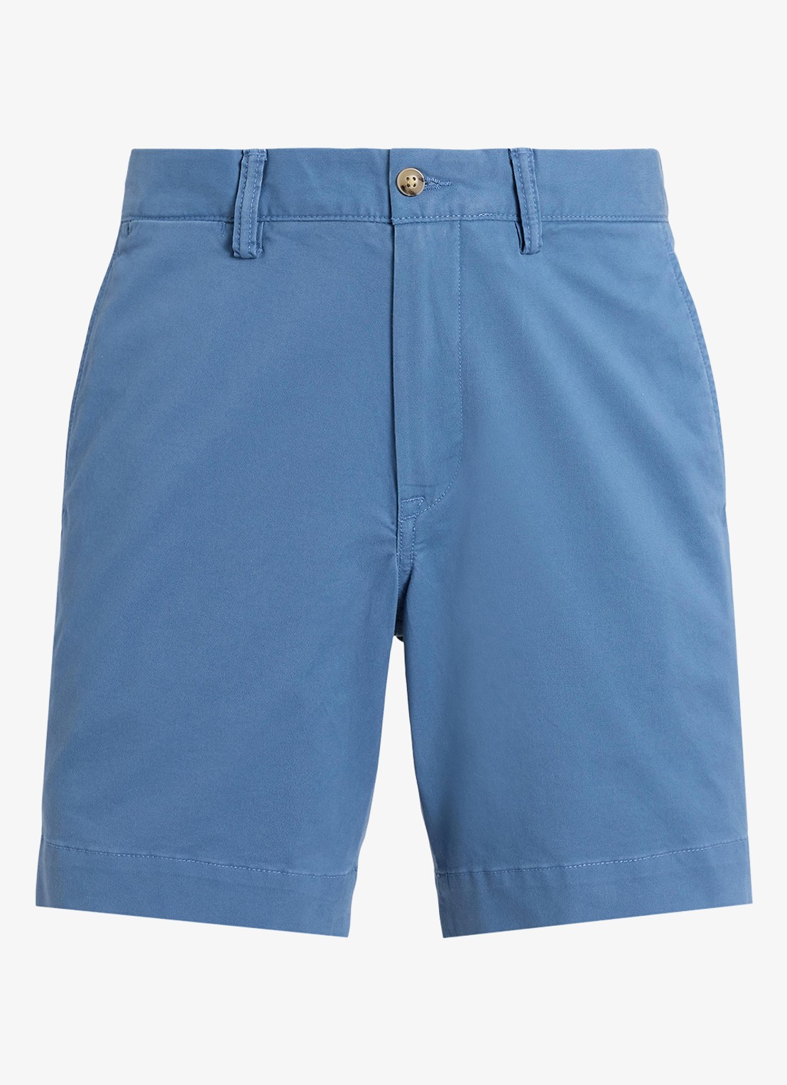 Ralph Lauren Straight fit korte chino met stretch - voorkant 3 delta blue / blauw
