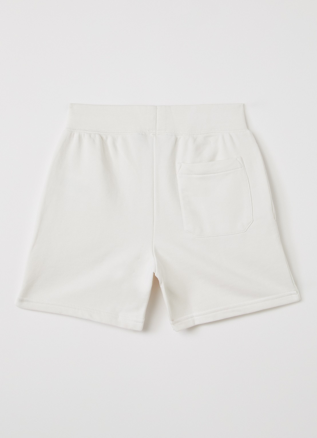 Ralph Lauren Straight fit korte jogginbroek met logoborduring - voorkant 3 gebroken wit