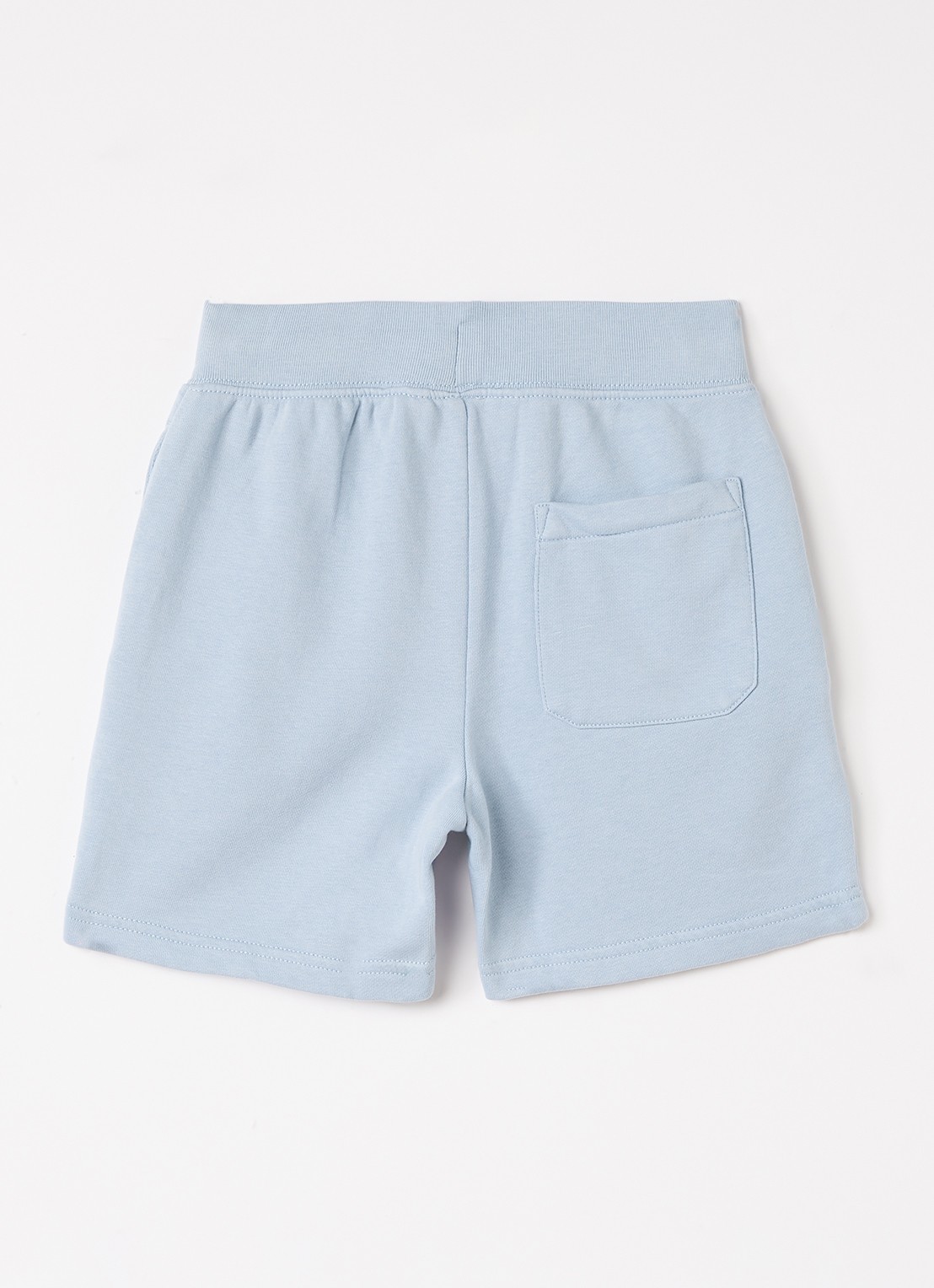 Ralph Lauren Straight fit korte jogginbroek met logoborduring - voorkant 2 lichtblauw