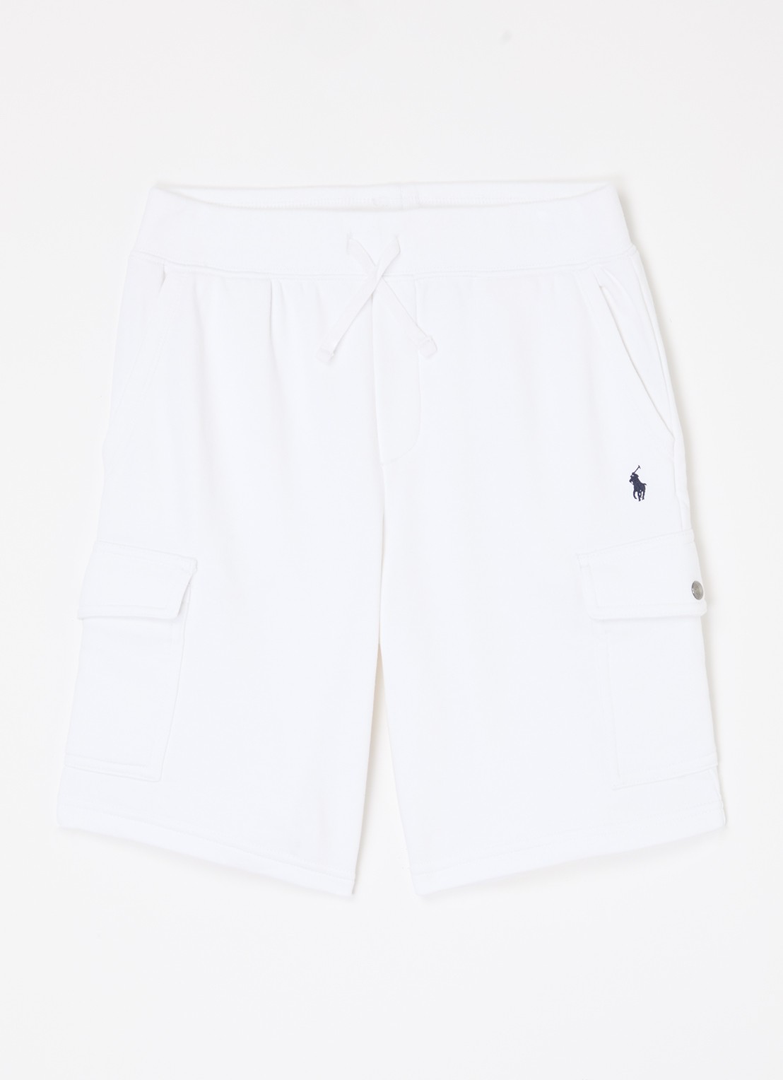 Ralph Lauren Straight fit korte joggingbroek met klepzakken - voorkant 2 wit