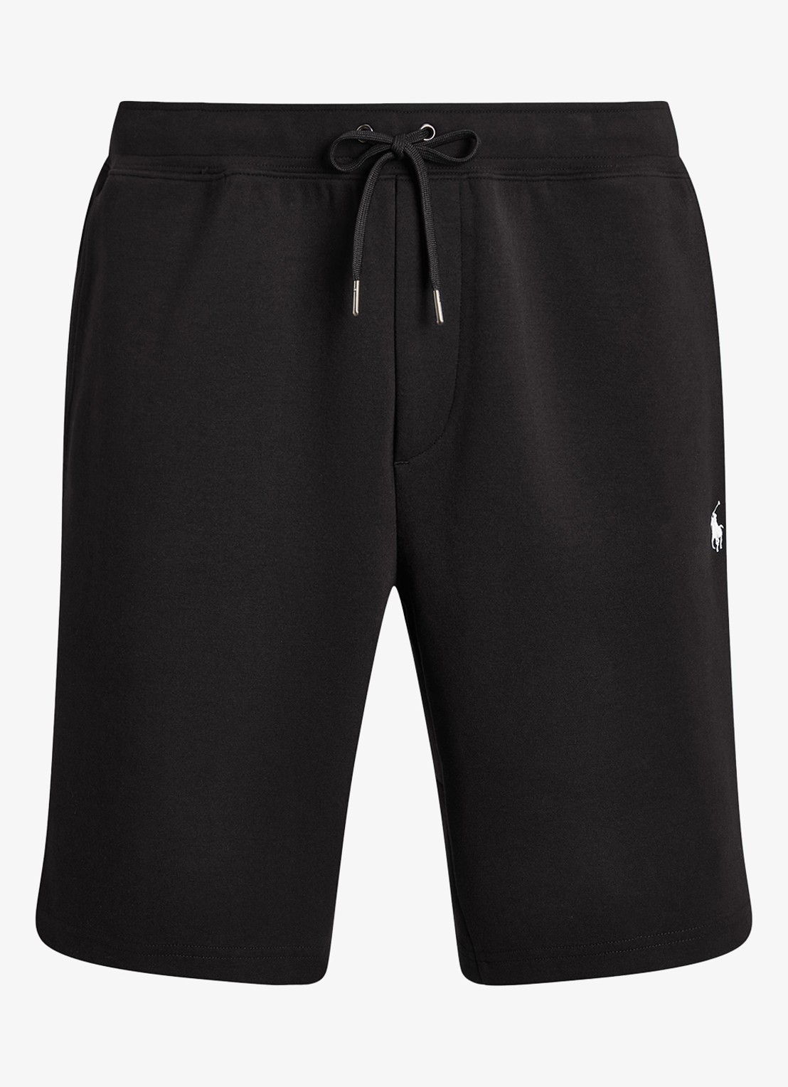 Ralph Lauren Straight fit korte joggingbroek met logo en steekzakken - voorkant 6 polo black / zwart