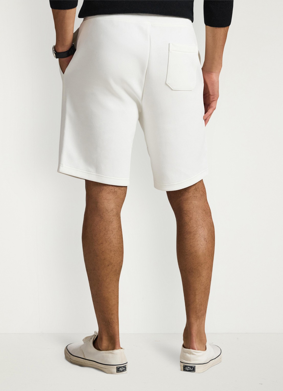 Ralph Lauren Straight fit korte joggingbroek met logo en steekzakken - achterkant 3 wit