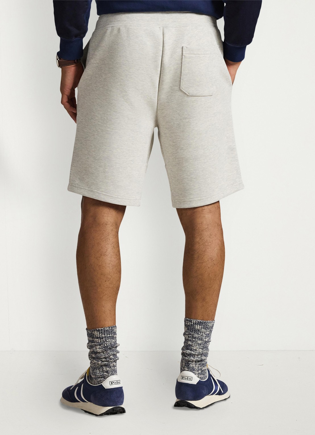 Ralph Lauren Straight fit korte joggingbroek met logo en steekzakken - achterkant lichtbruin