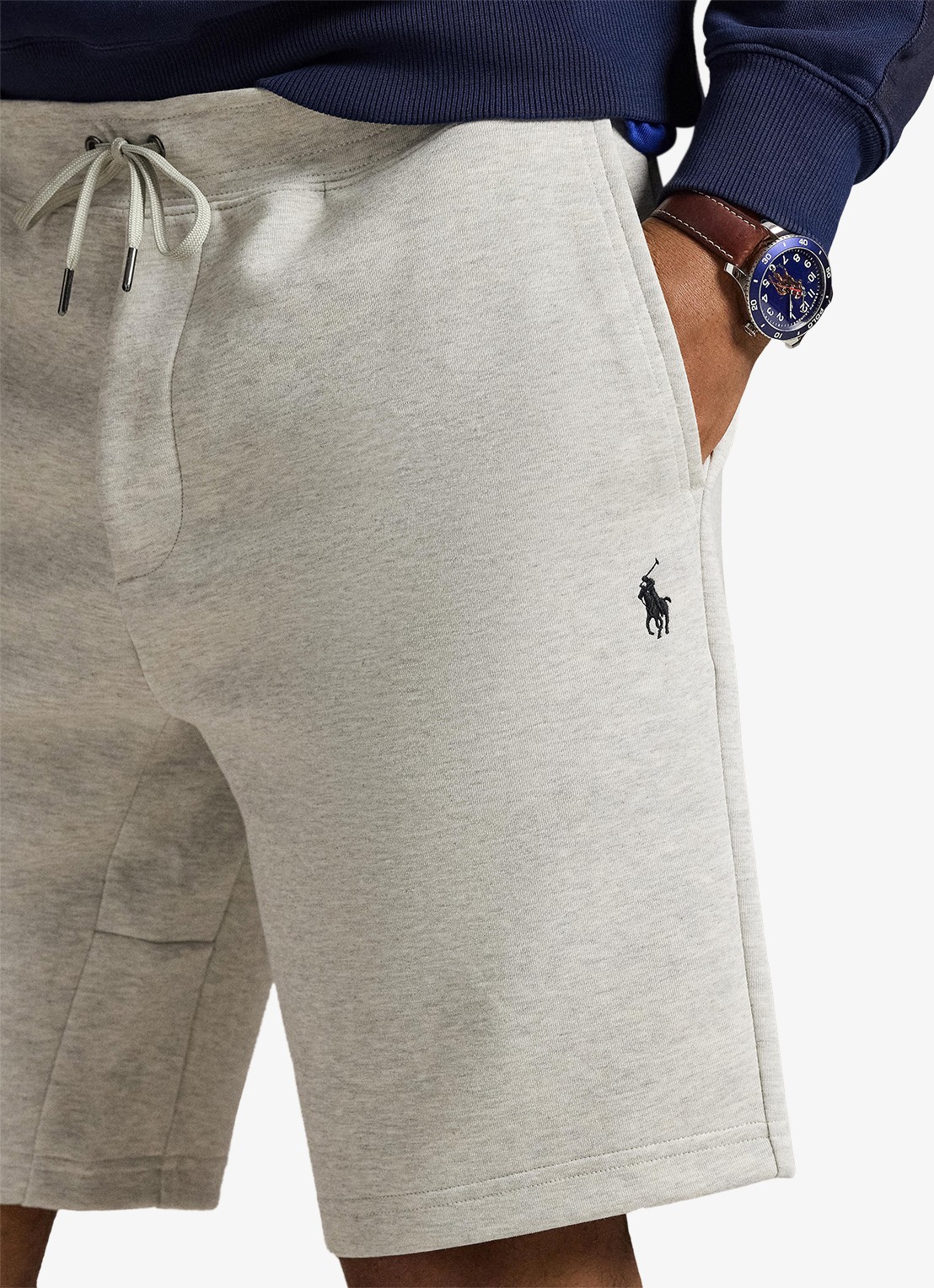 Ralph Lauren Straight fit korte joggingbroek met logo en steekzakken - detail 5 lichtbruin