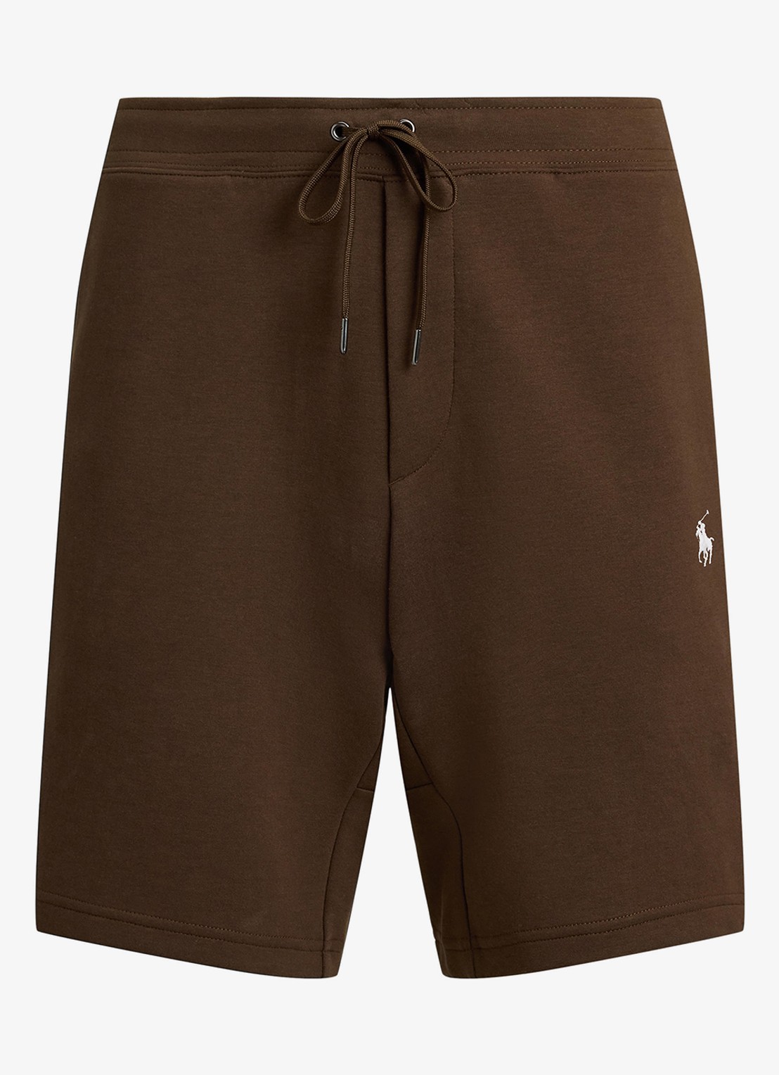 Ralph Lauren Straight fit korte joggingbroek met logo en steekzakken - voorkant 2 nutmeg brown / bruin