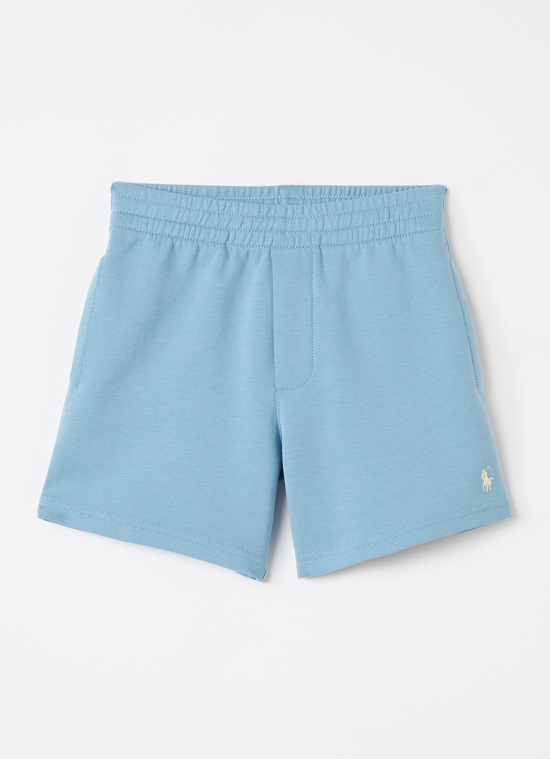 Ralph Lauren Straight fit korte joggingbroek met logo - voorkant lichtblauw