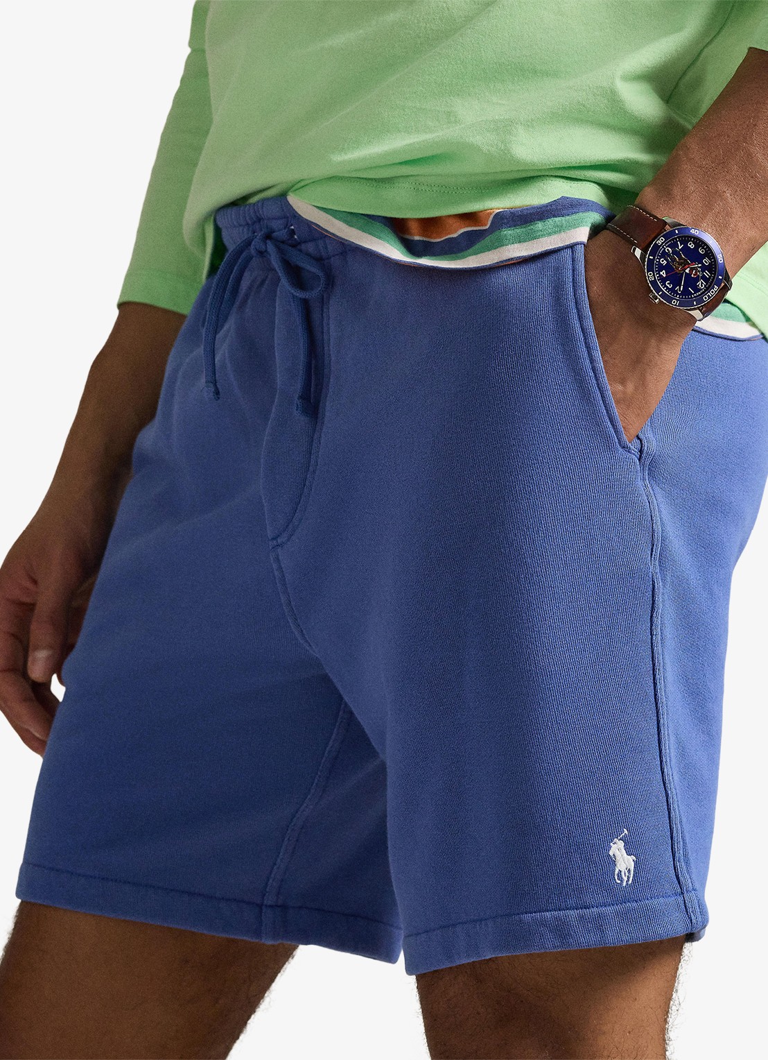 Ralph Lauren Straight fit korte joggingbroek met steekzakken - detail 3 modern royal-34yb