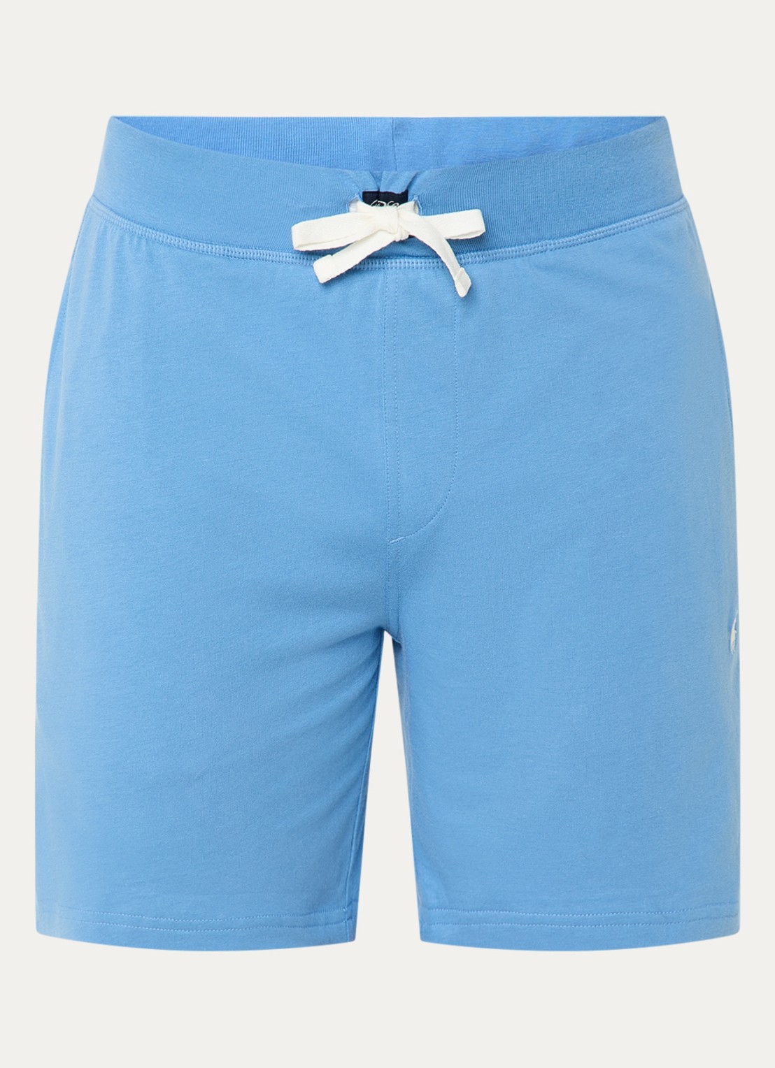 Ralph Lauren Straight fit korte pyjamabroek met logoborduring - voorkant 3 blauw