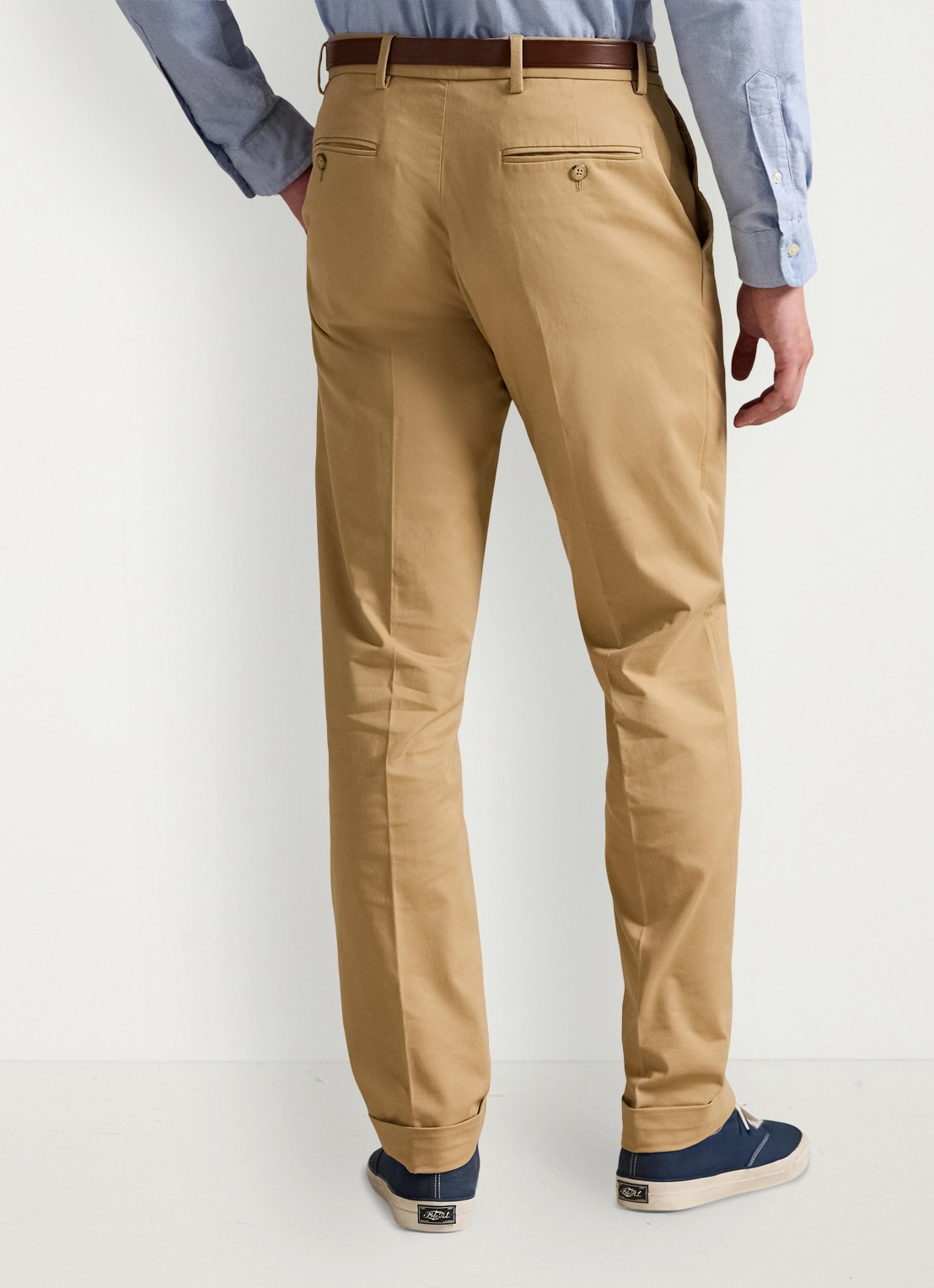 Ralph Lauren Straight fit pantalon met steekzakken - achterkant 5 monument tan / beige