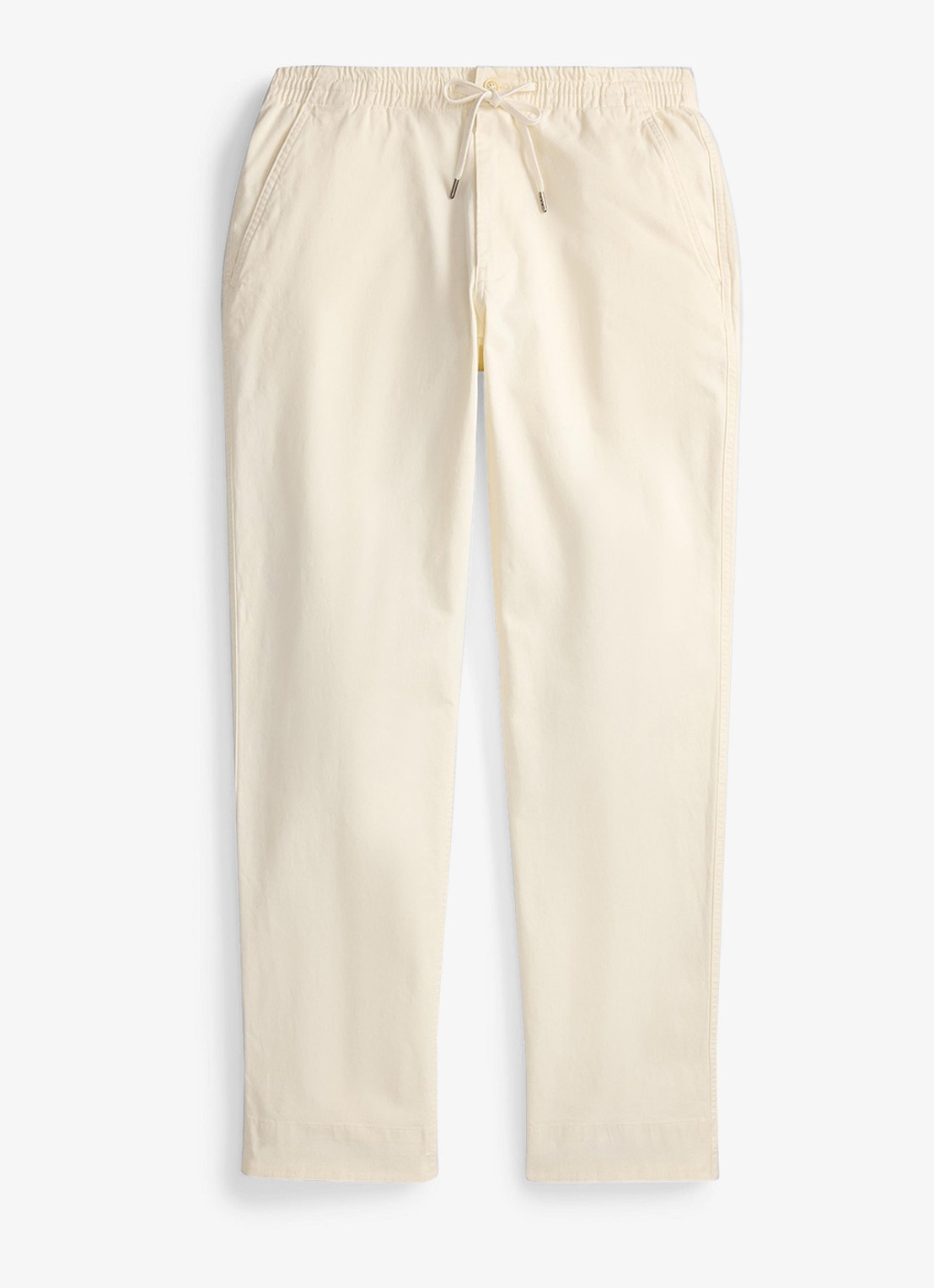 Ralph Lauren Straight fit pantalon met trekkoord - voorkant 4 creme