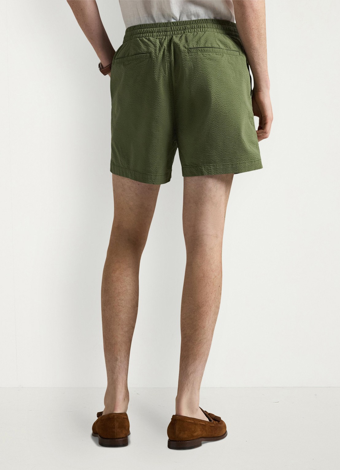 Ralph Lauren Straight fit short met steekzakken - achterkant 5 supply olive/garden trail