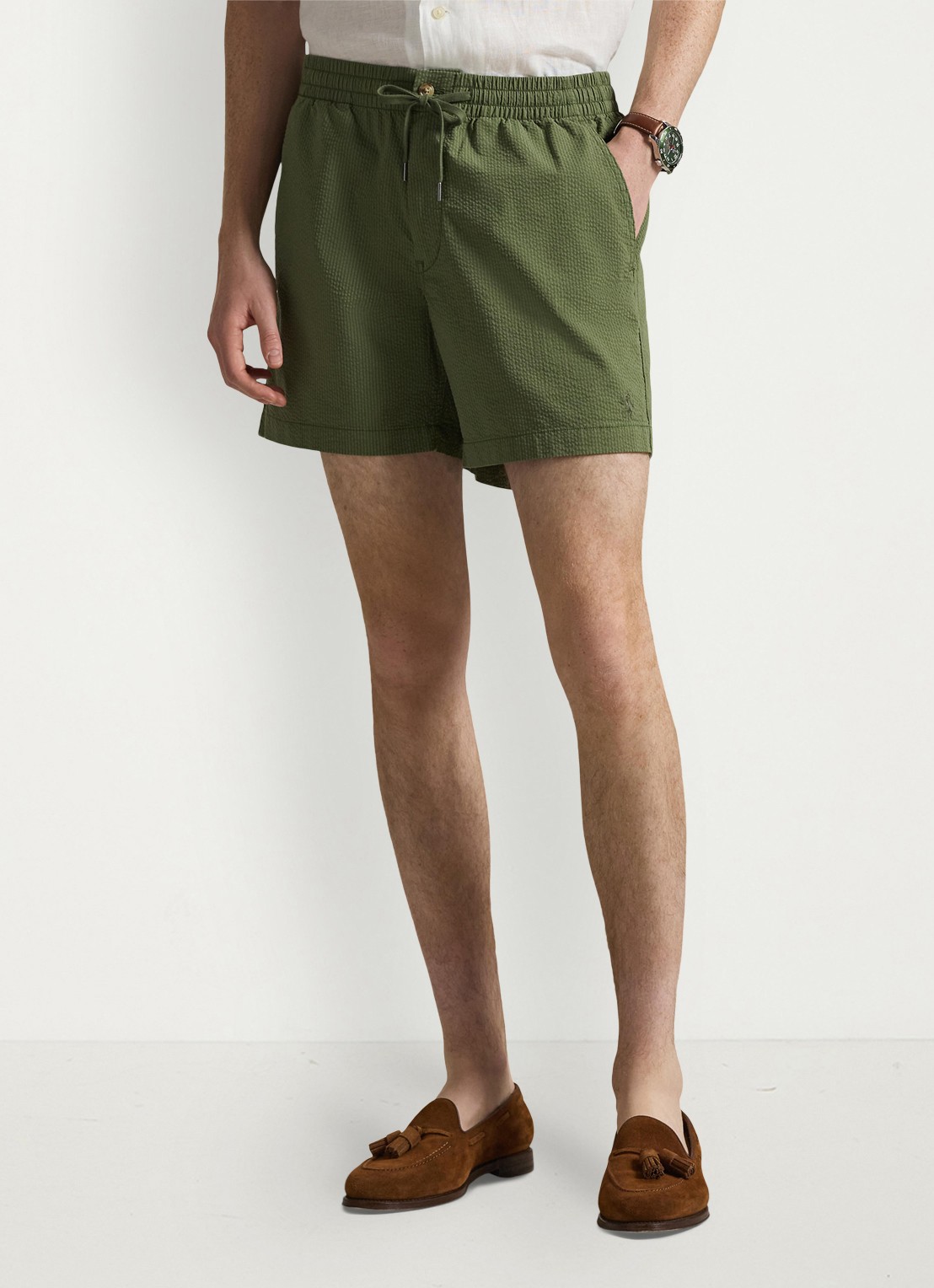 Ralph Lauren Straight fit short met steekzakken - detail supply olive/garden trail