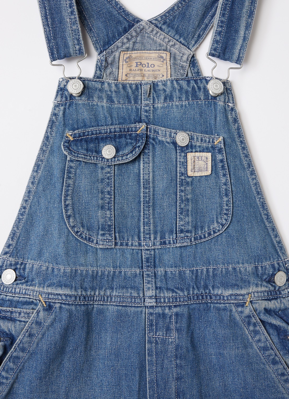 Ralph Lauren Straight fit tuinbroek van denim - detail 3 indigo