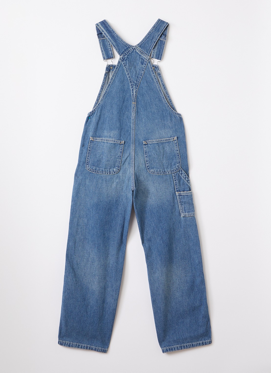 Ralph Lauren Straight fit tuinbroek van denim - voorkant 2 indigo