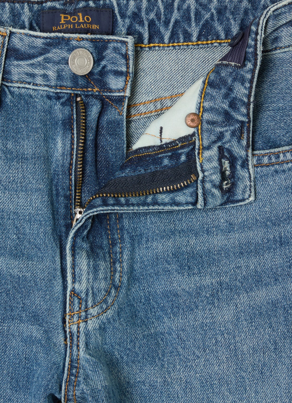 Ralph Lauren Straight leg jeans met medium wassing  - detail indigo