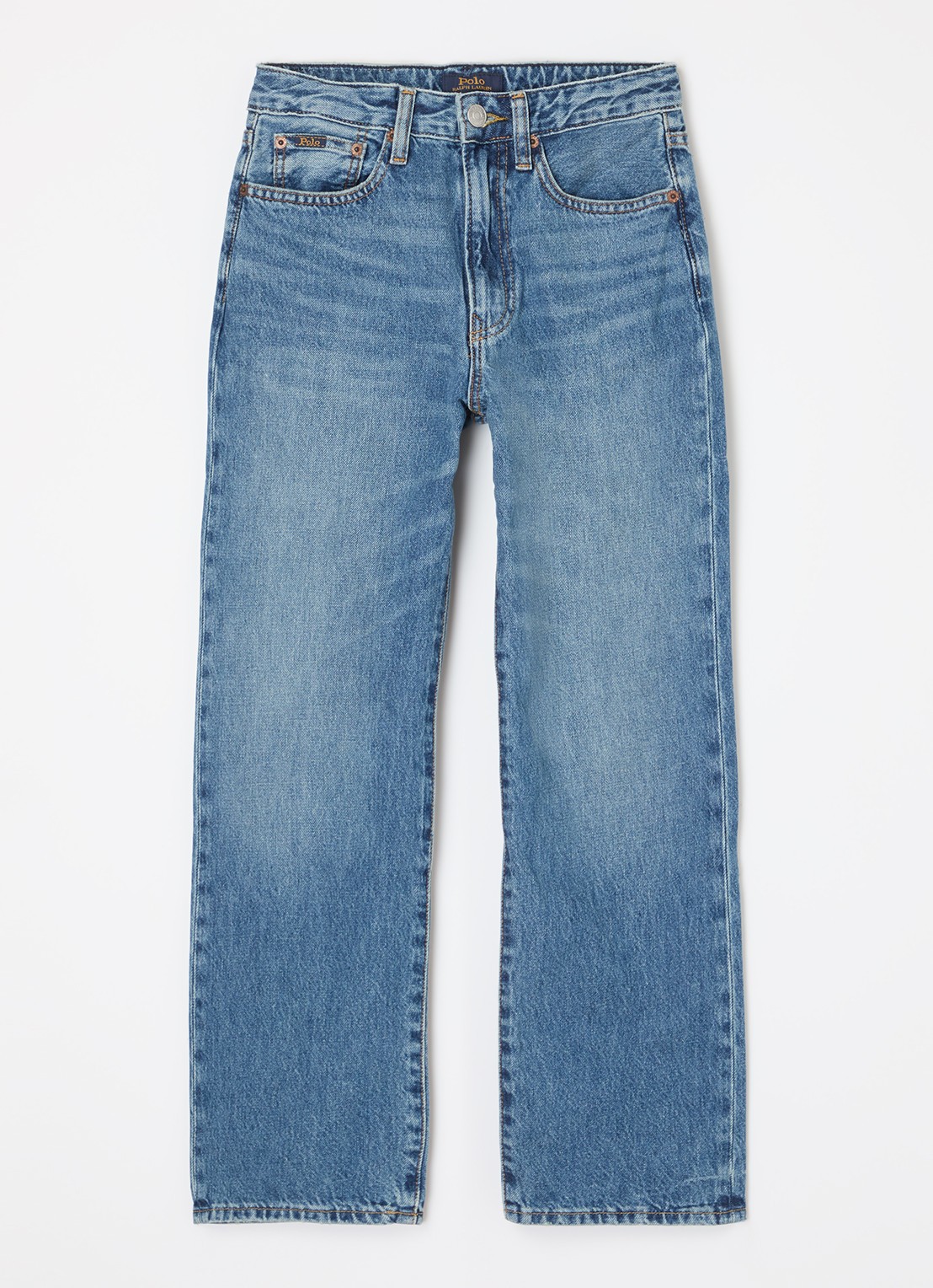 Ralph Lauren Straight leg jeans met medium wassing  - voorkant 2 indigo