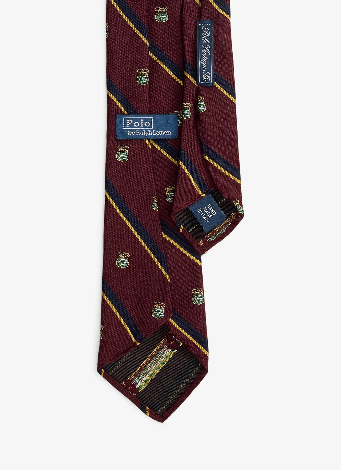 Ralph Lauren Stropdas in zijdeblend met print - detail 2 bordeauxrood