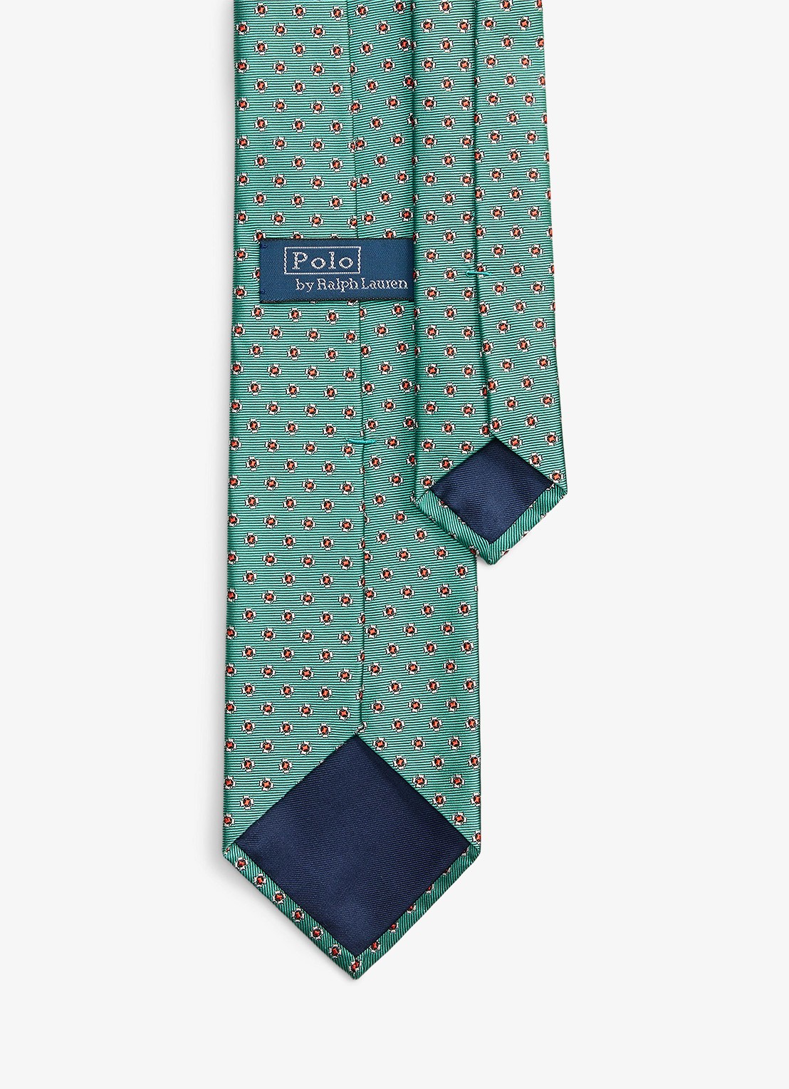 Ralph Lauren Stropdas van zijde met print - achterkant green-2wkh / groen