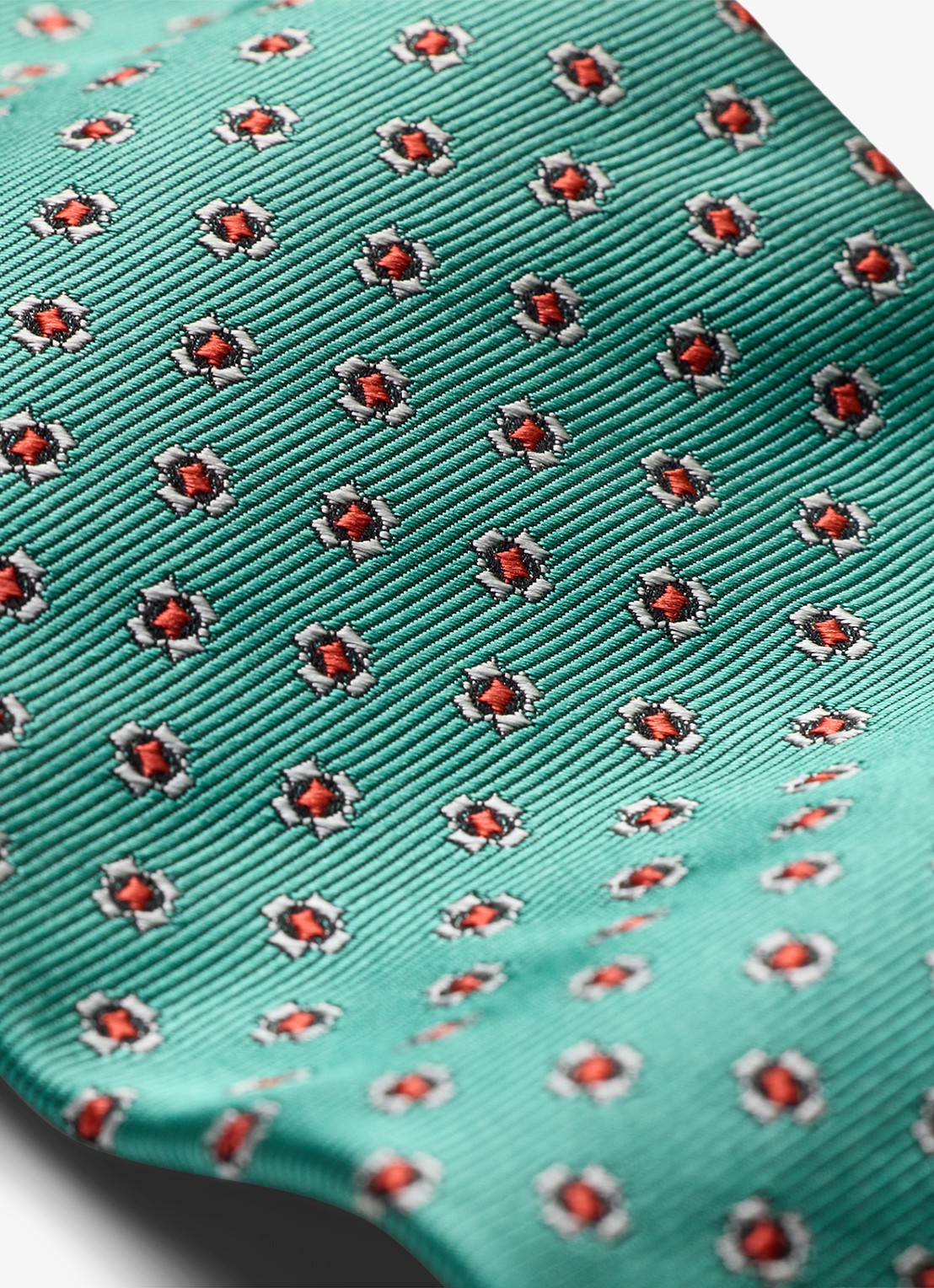 Ralph Lauren Stropdas van zijde met print - detail 3 green-2wkh / groen
