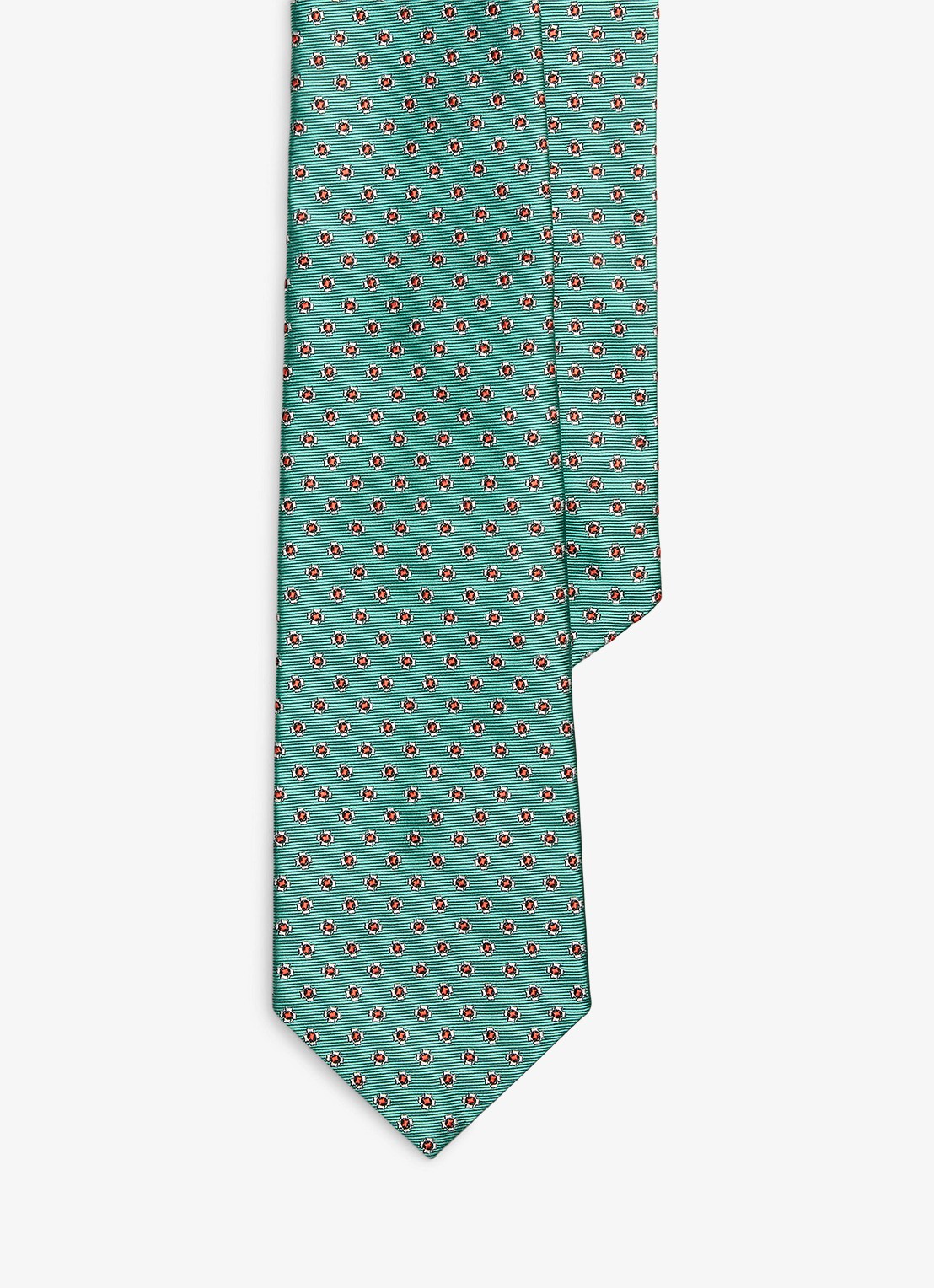 Ralph Lauren Stropdas van zijde met print - voorkant 2 green-2wkh / groen