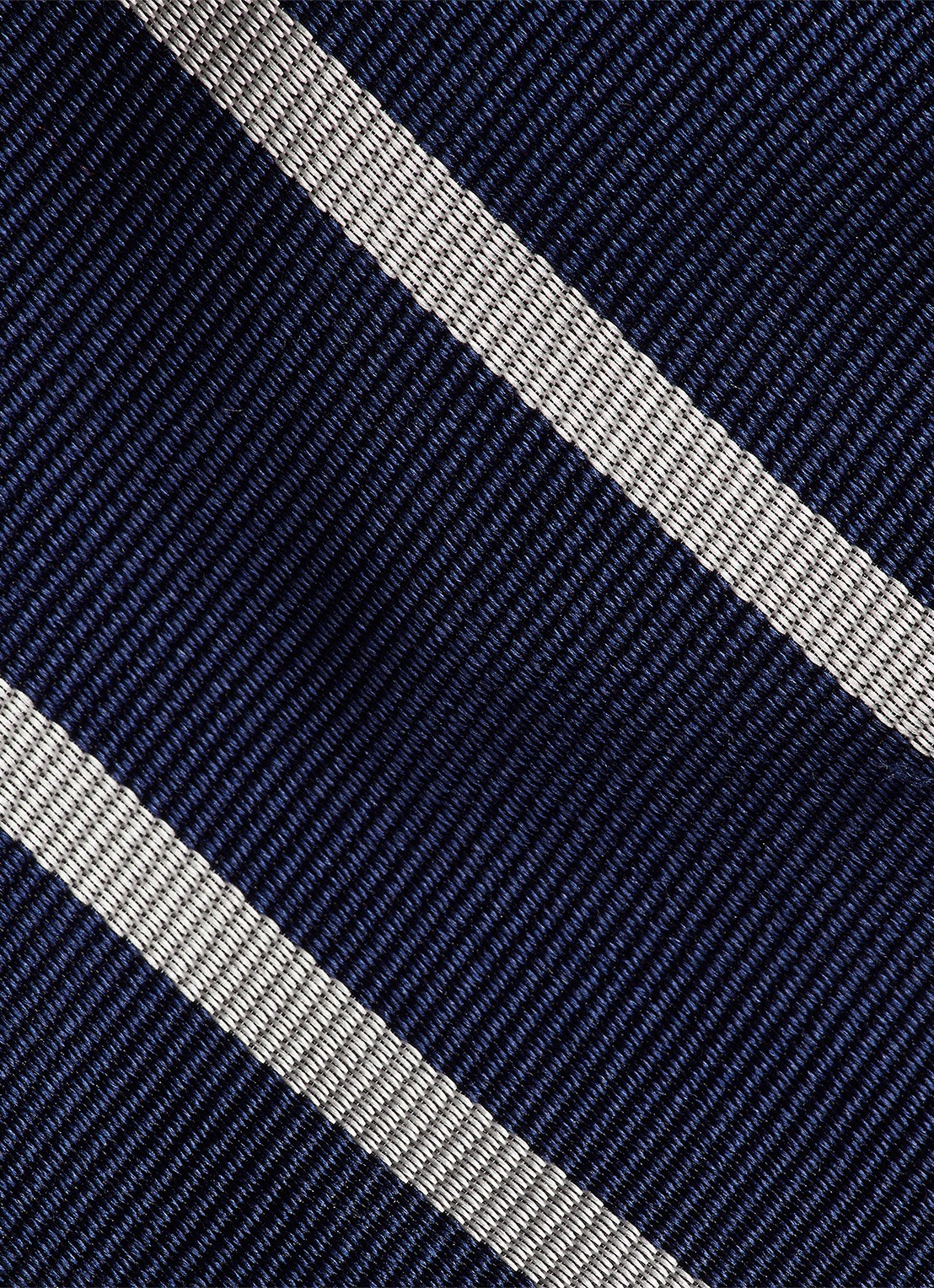 Ralph Lauren Stropdas van zijde met streepprint - detail 2 navy/white