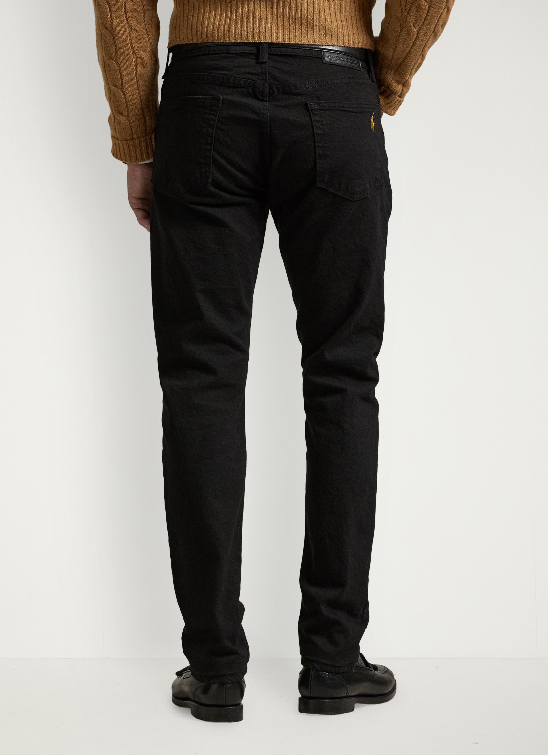 Ralph Lauren Sullivan slim fit jeans met gekleurde wassing - achterkant hdn black / zwart