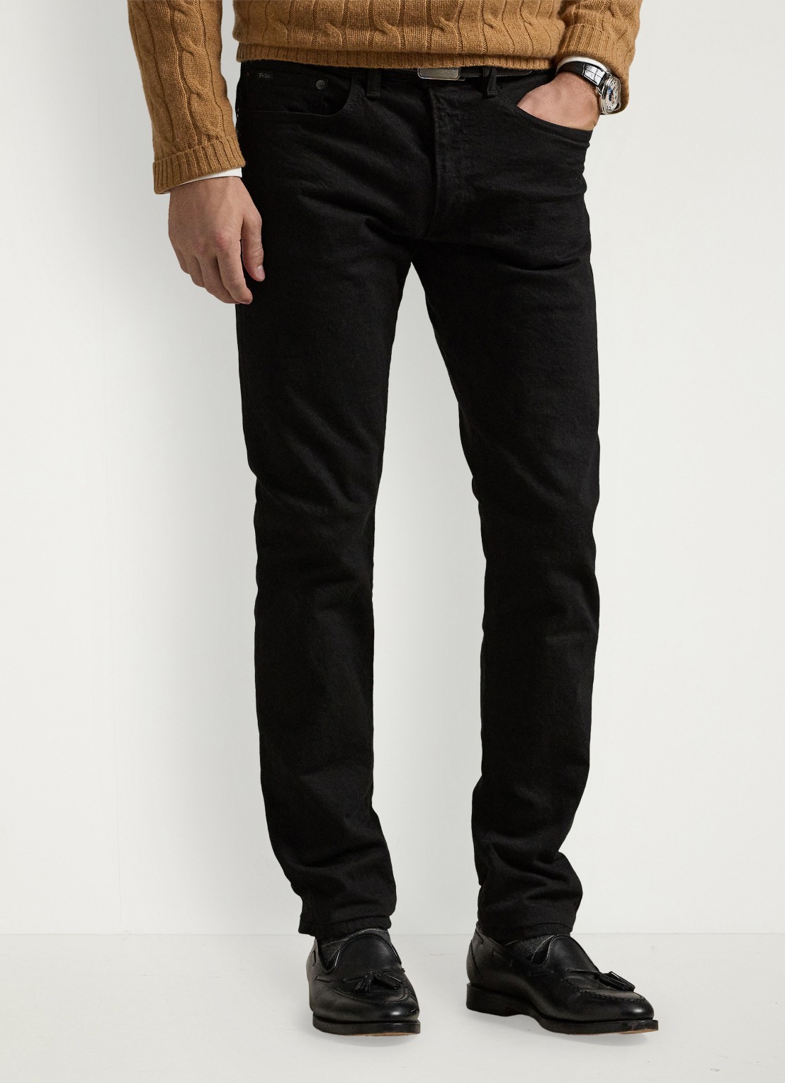 Ralph Lauren Sullivan slim fit jeans met gekleurde wassing - detail 2 hdn black / zwart