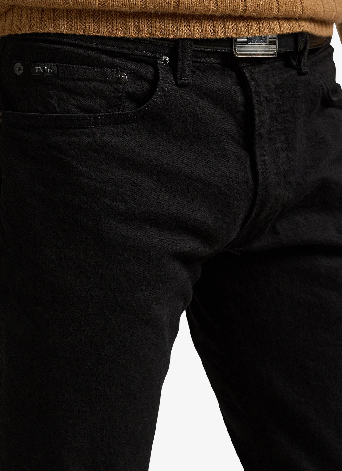Ralph Lauren Sullivan slim fit jeans met gekleurde wassing - detail 3 hdn black / zwart