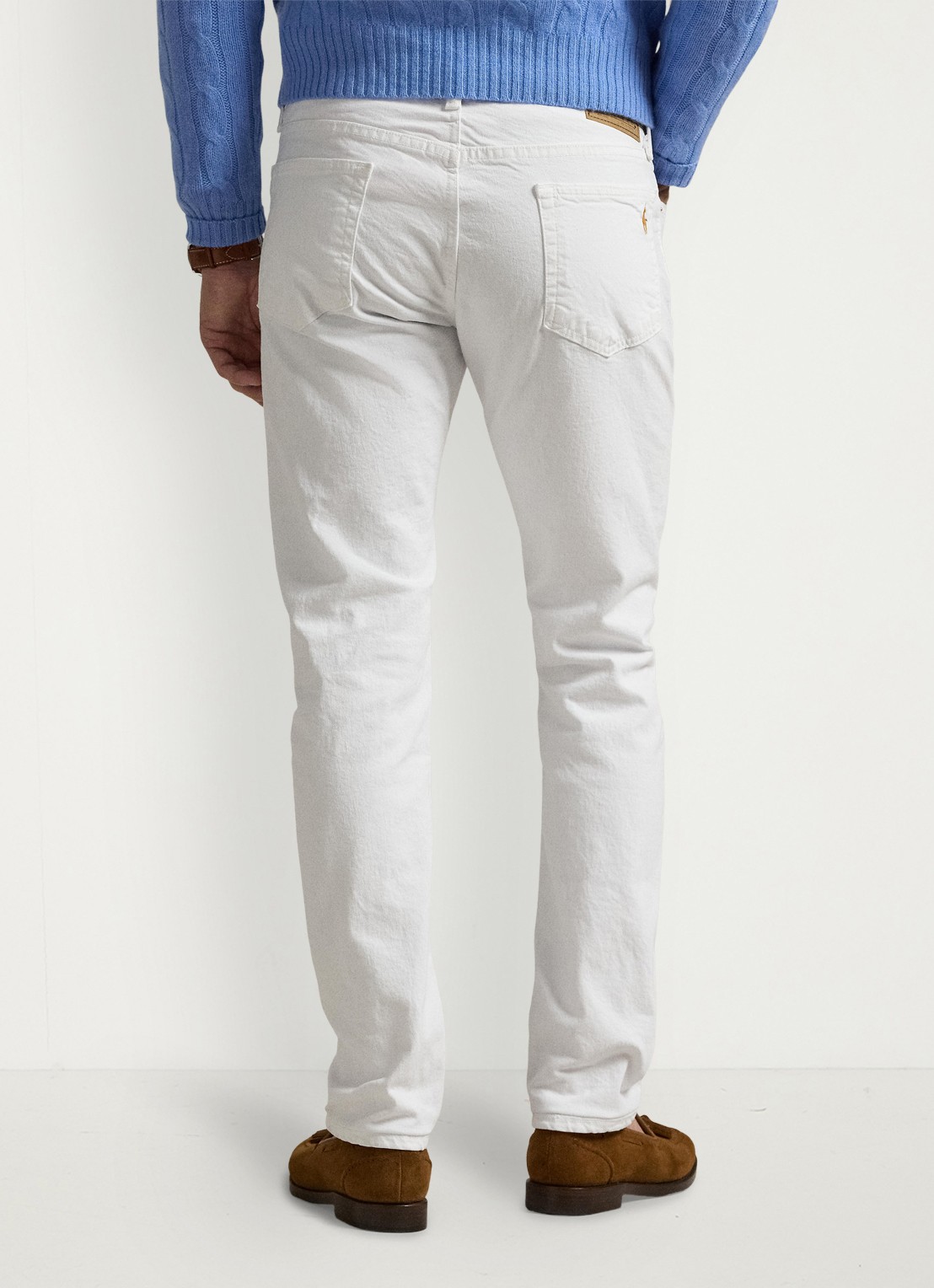 Ralph Lauren Sullivan slim fit jeans met gekleurde wassing - achterkant hdn white / wit