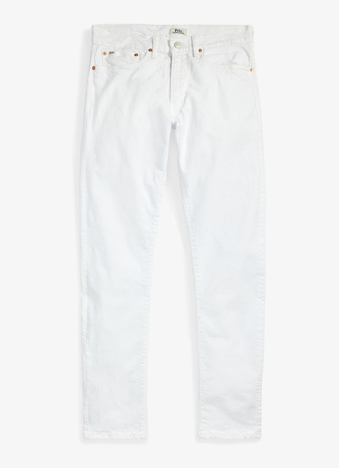 Ralph Lauren Sullivan slim fit jeans met gekleurde wassing - voorkant 4 hdn white / wit
