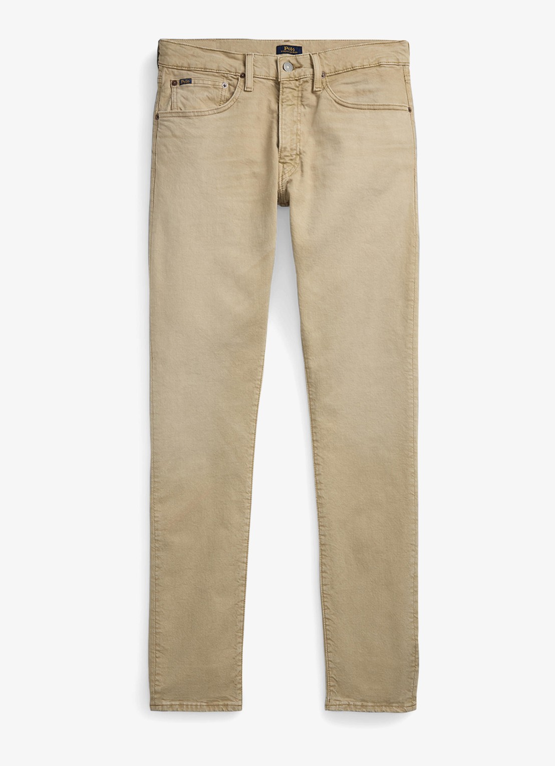 Ralph Lauren Sullivan slim fit jeans met gekleurde wassing - voorkant hdn khaki hill / khaki