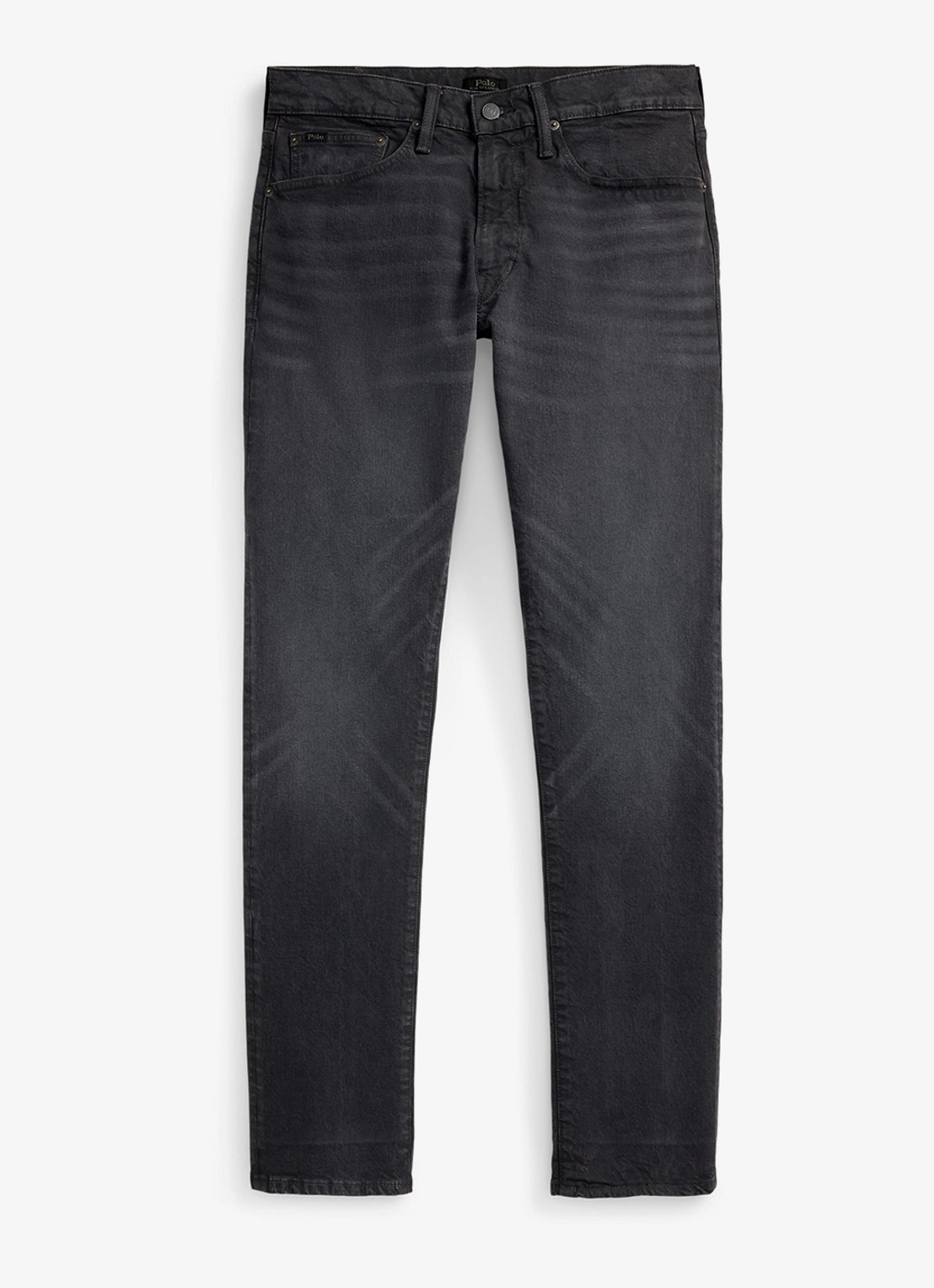 Ralph Lauren Sullivan slim fit jeans met gekleurde wassing - voorkant 3 hdn mechanic grey / donkergrijs