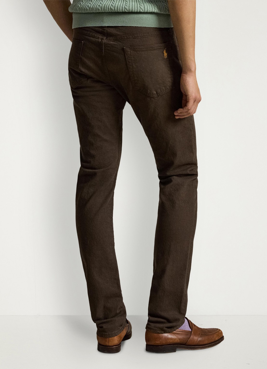 Ralph Lauren Sullivan slim fit jeans met gekleurde wassing - achterkant 5 hdn circuit brown / bruin
