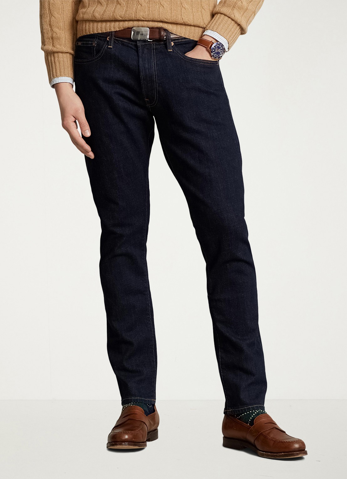 Ralph Lauren Sullivan slim fit jeans met stretch - detail indigo