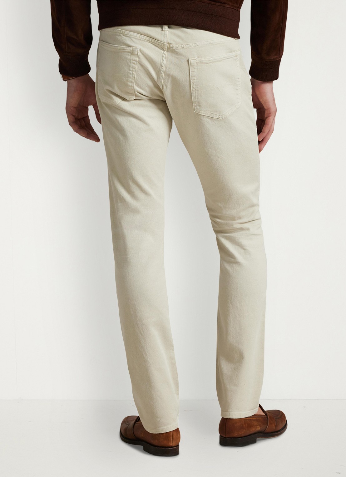 Ralph Lauren Sullivan slim fit jeans met stretch - achterkant 3 hillstone new stone / gebroken wit