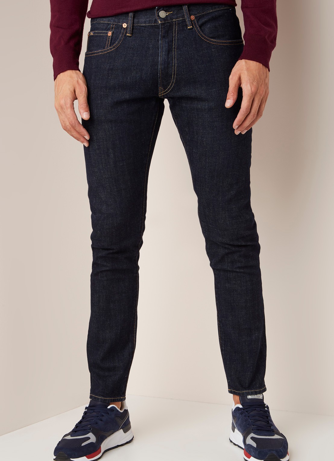 Ralph Lauren Sullivan slim fit jeans met stretch - detail 3 indigo