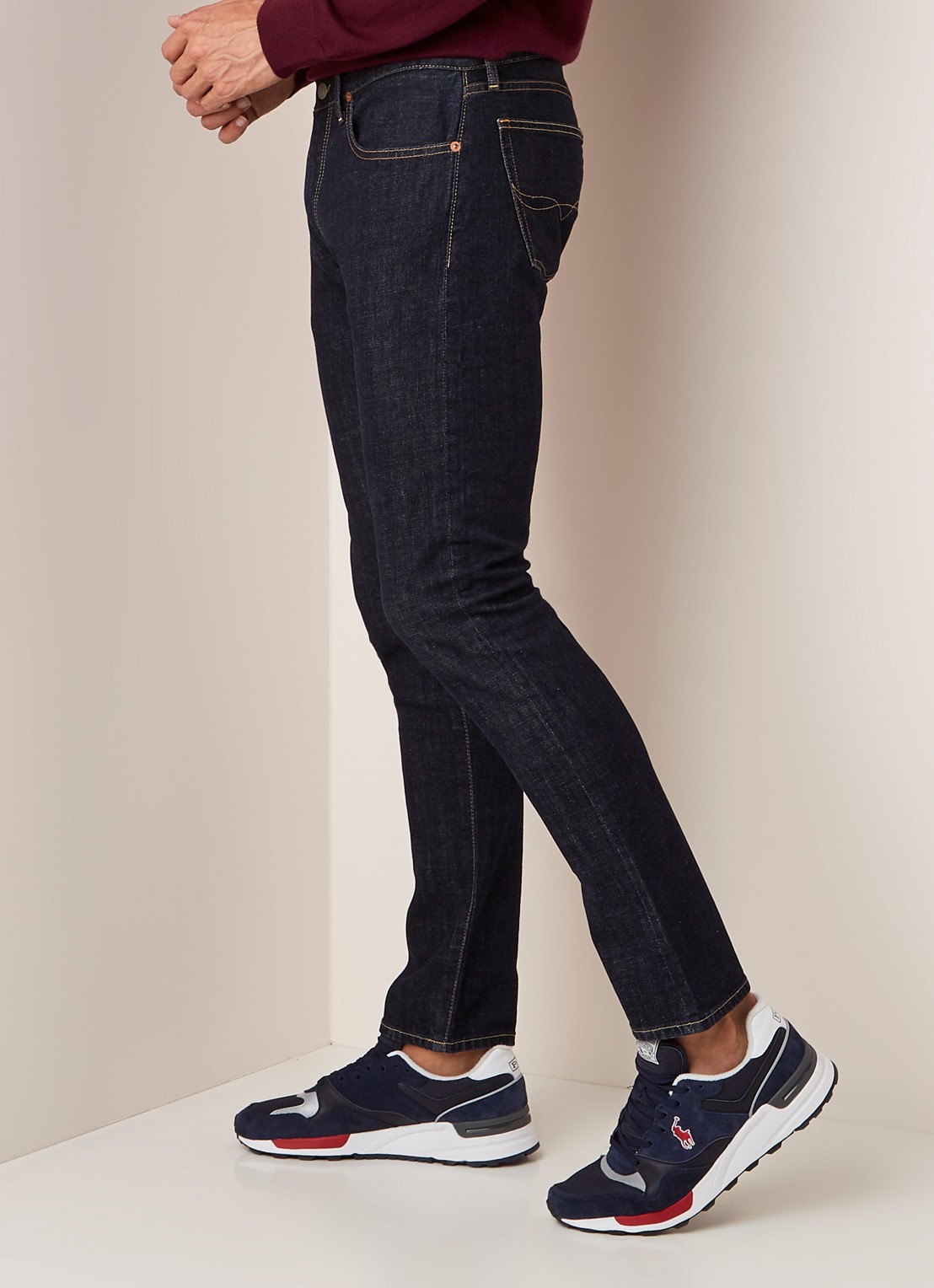 Ralph Lauren Sullivan slim fit jeans met stretch - detail 4 indigo