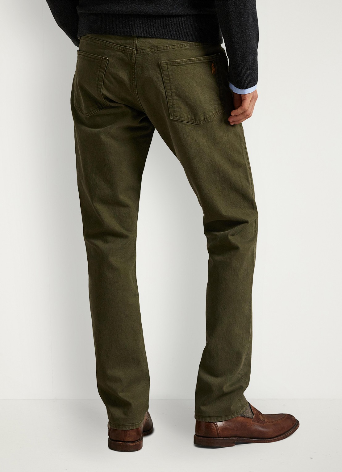 Ralph Lauren Sullivan slim stretch Polo Pony jeans  - achterkant hdn dark loden / groen
