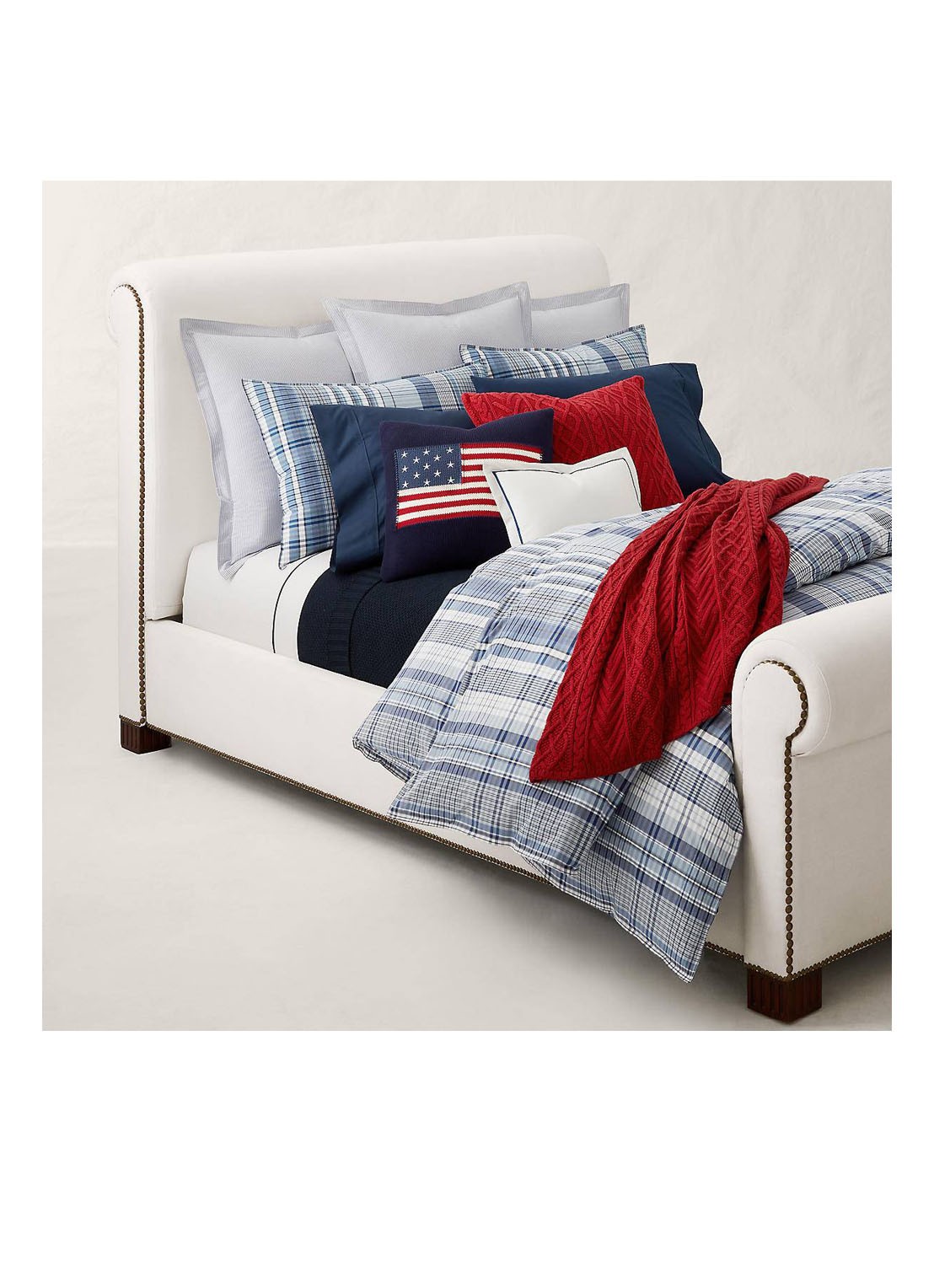 Ralph Lauren Summer Hill kussensloop - detail 3 donkerblauw
