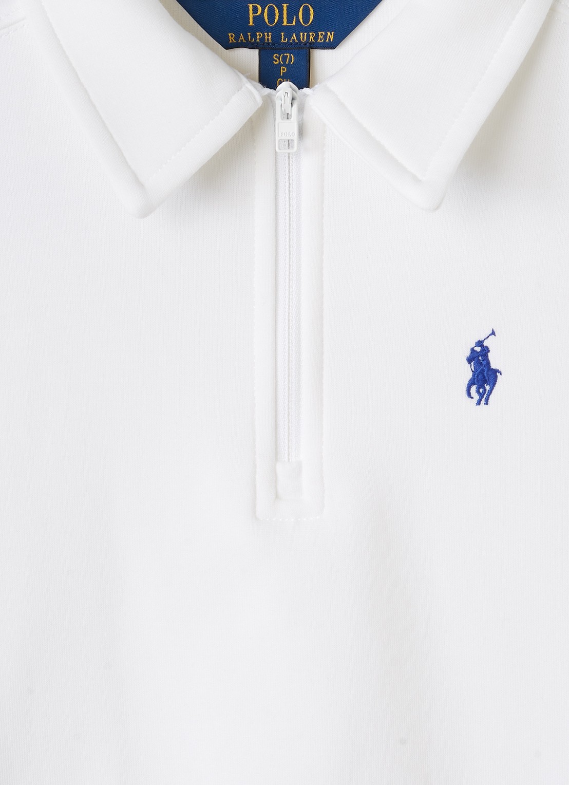 Ralph Lauren Sweater met halve rits - detail 3 wit